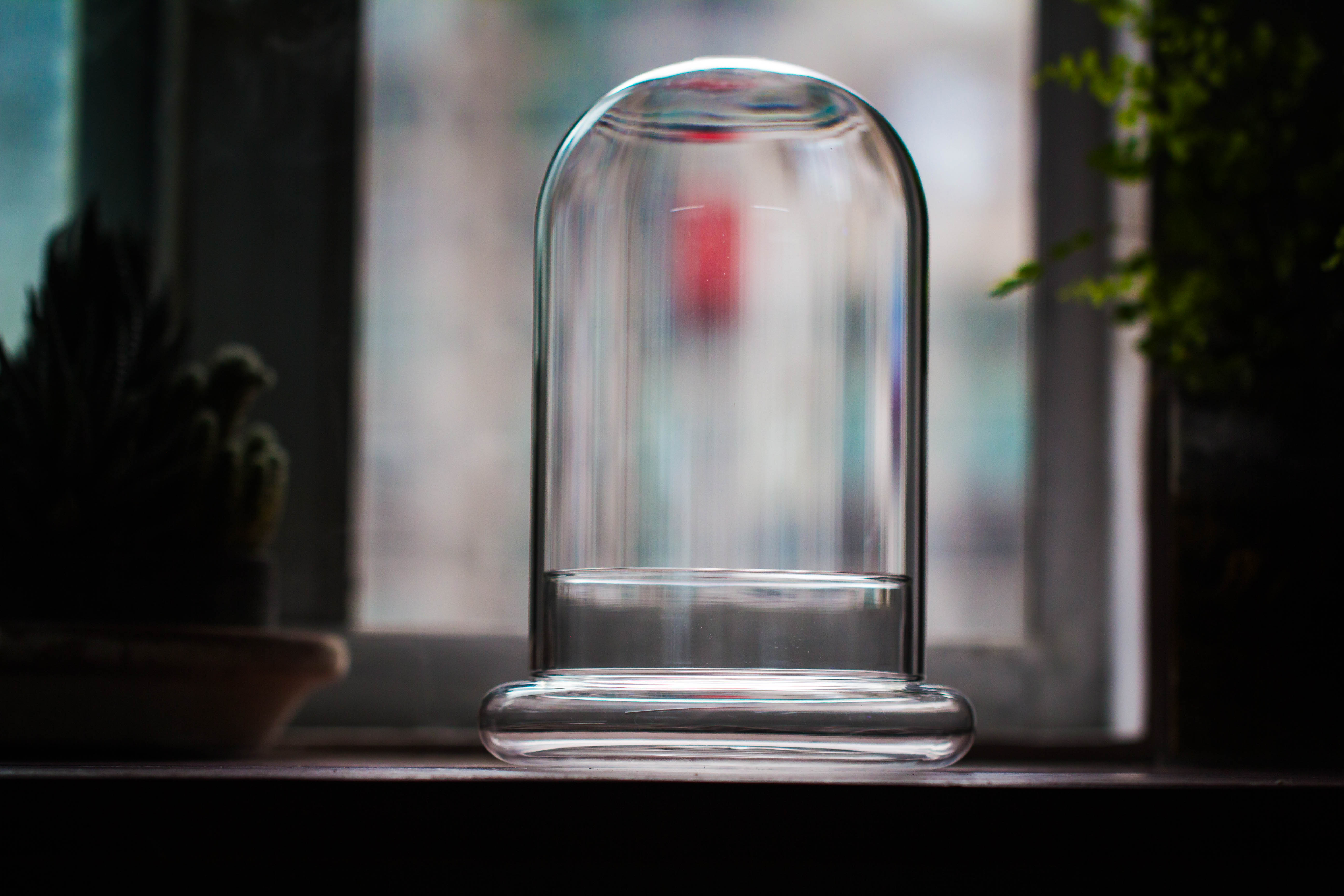 Glass Cloche Terrarium Bell Jar with Glass Base with Top Air Hole,Glass Dome Planter for Plants - NCYPgarden