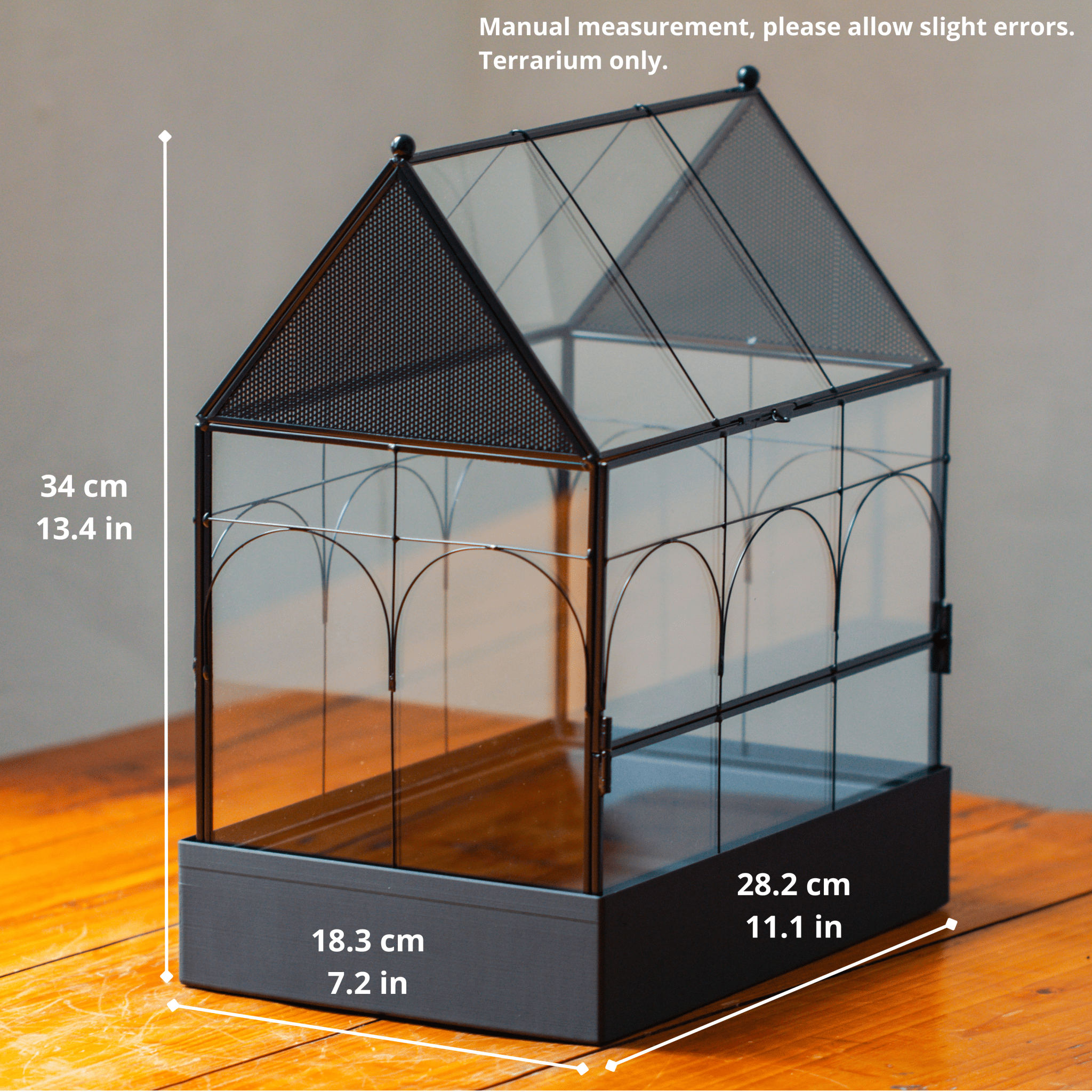 Large Vintage House Shape Insect Terrarium with Vent for Tarantulas, Mantis, Stick Insects -13" - NCYPgarden