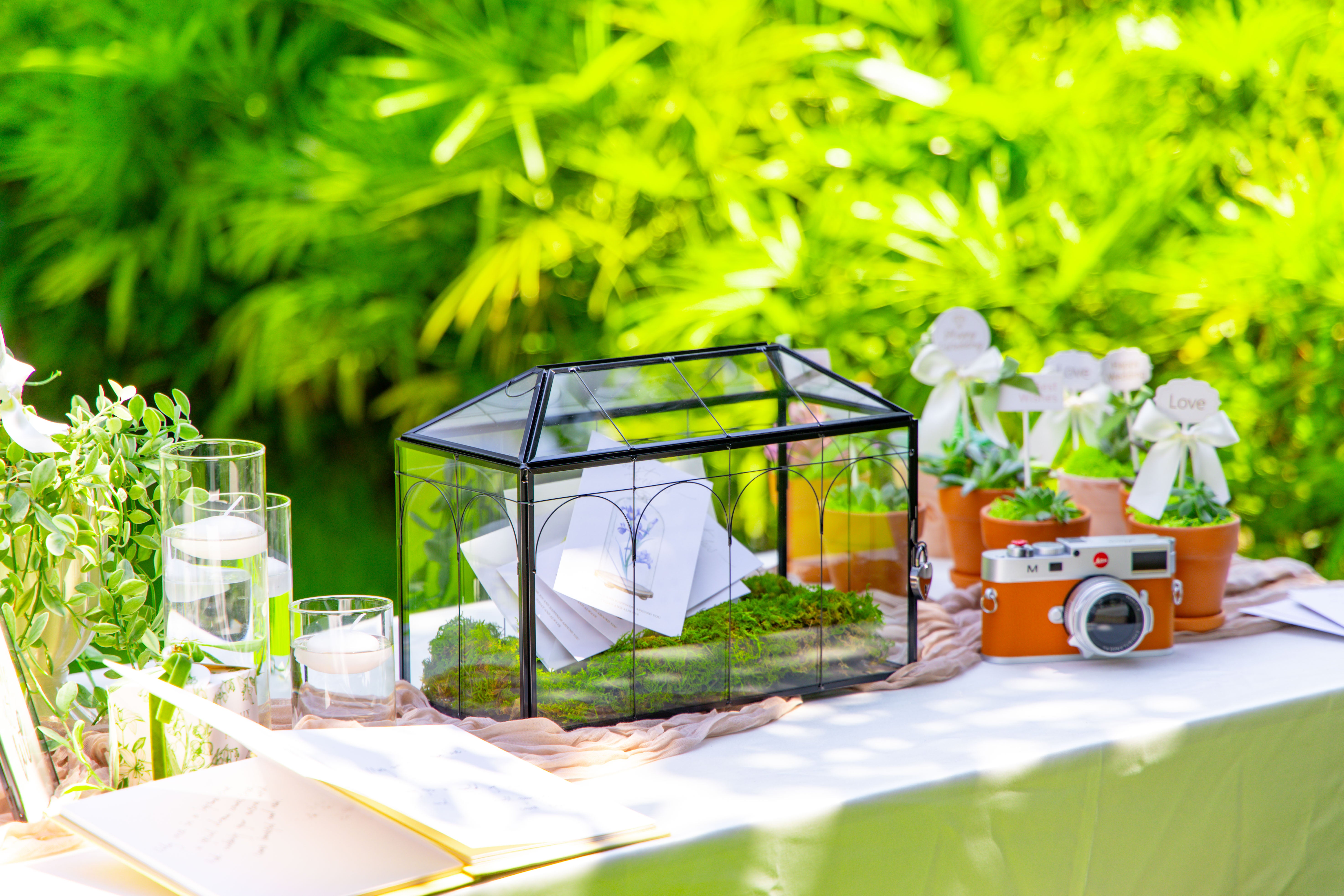 12.6"Handmade Black Wedding Card Box with Slot and Lock, Size Large, for Reception - NCYPgarden