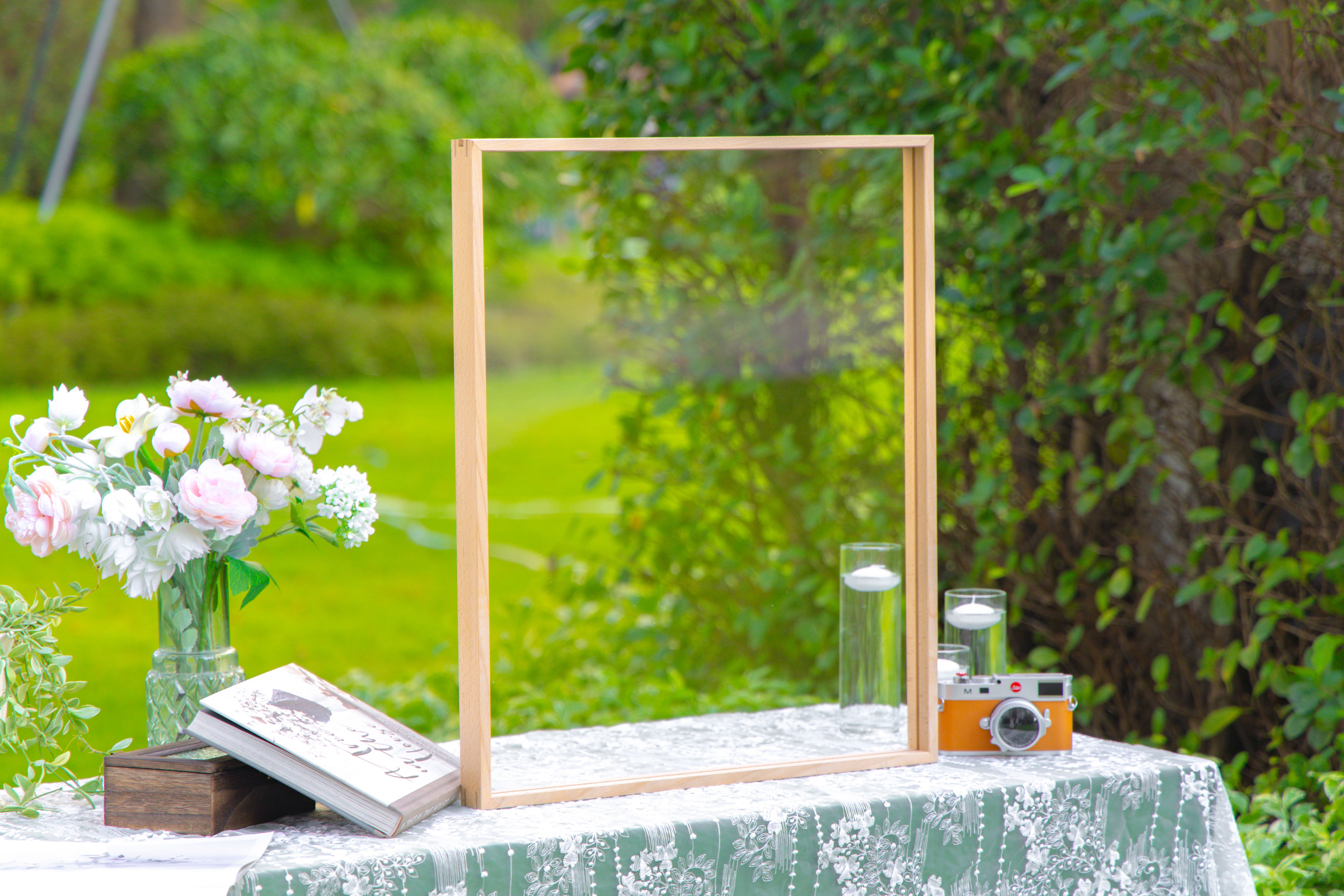 Customizable  NCYP Handmade 18x24" 20x24" Tabletop Wall Hanging Natural Wood Acrylic Artwork  Floating Frame - NCYPgarden