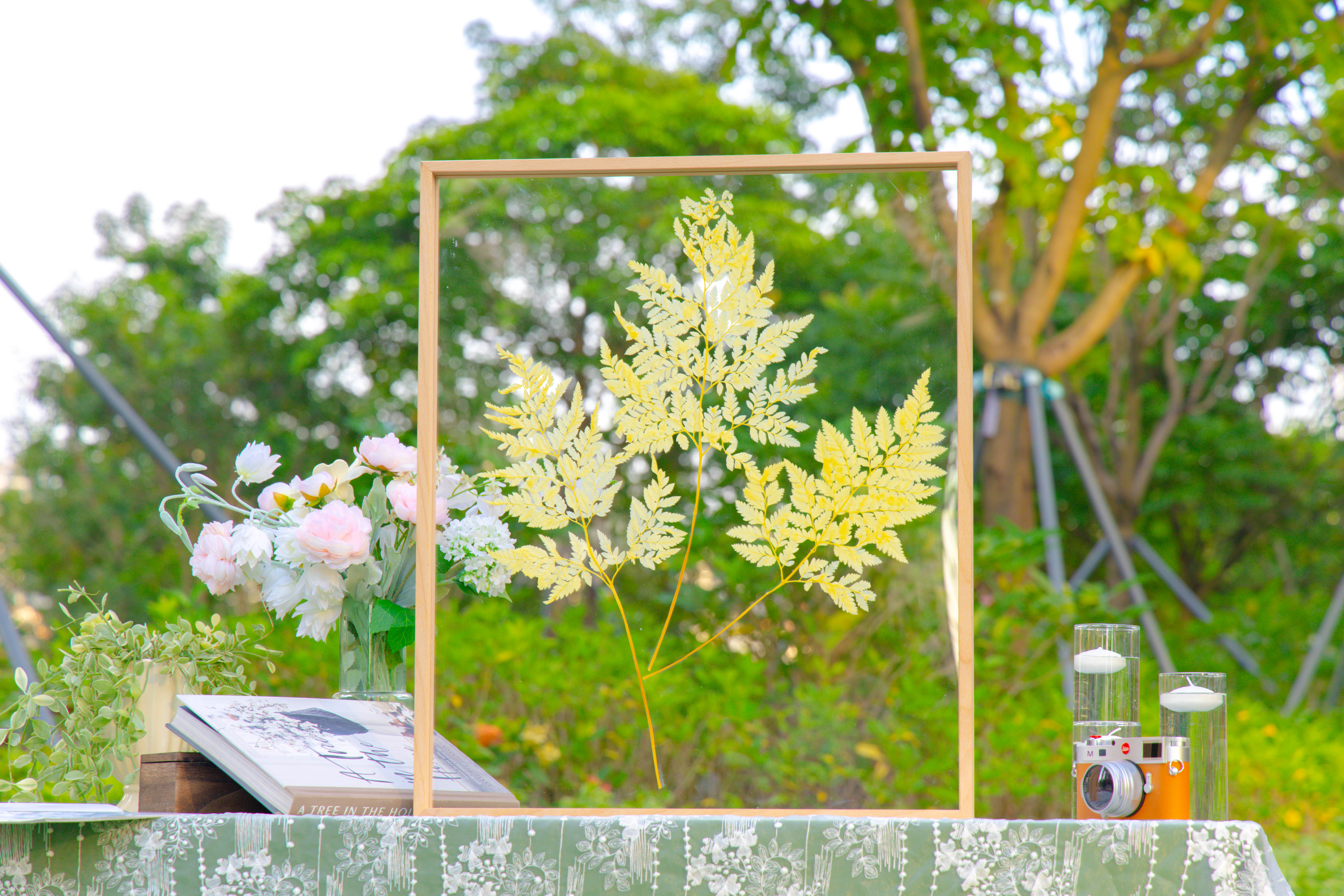 Customizable  NCYP Handmade 18x24" 20x24" Tabletop Wall Hanging Natural Wood Acrylic Artwork  Floating Frame - NCYPgarden