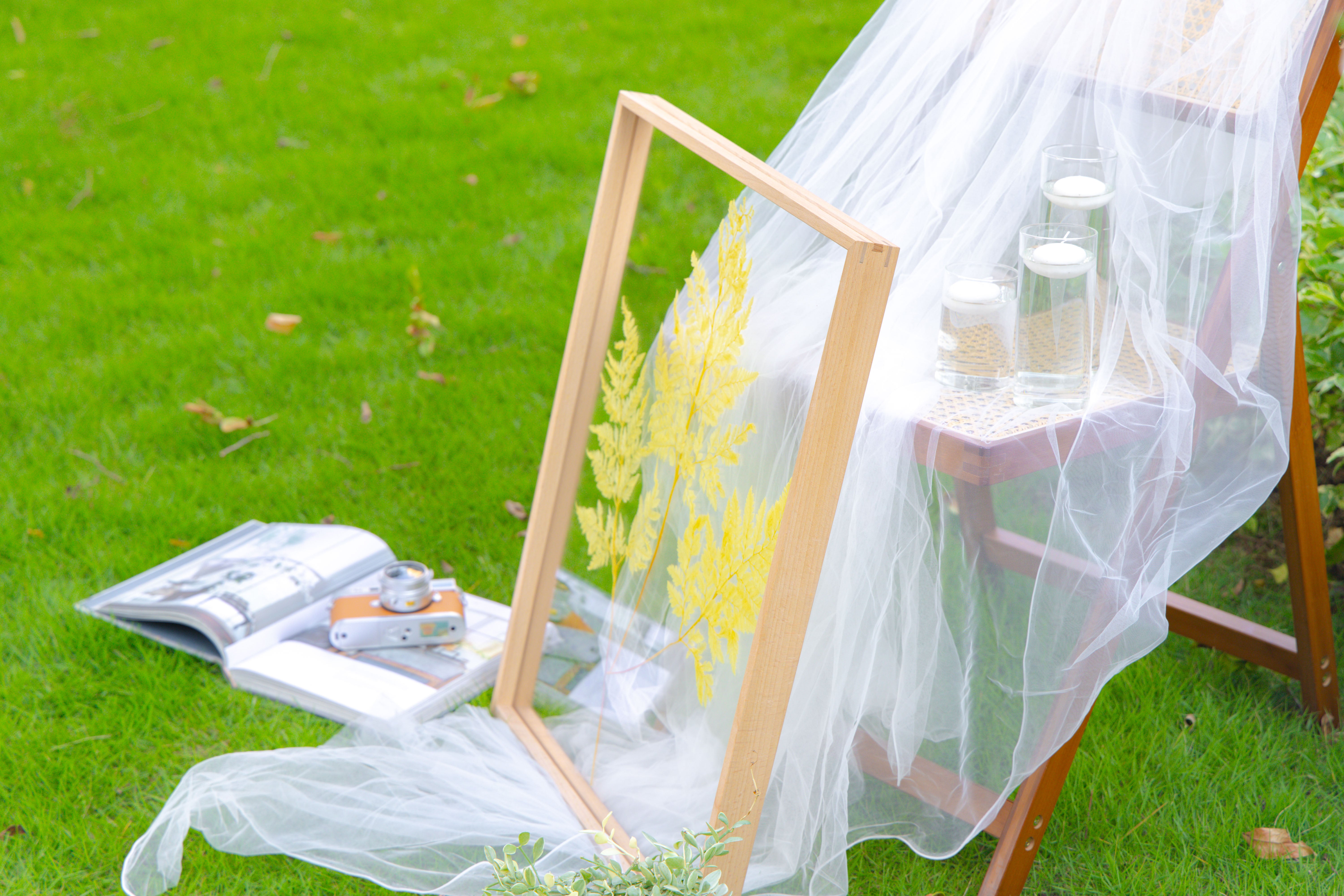 Customizable  NCYP Handmade 18x24" 20x24" Tabletop Wall Hanging Natural Wood Acrylic Artwork  Floating Frame - NCYPgarden