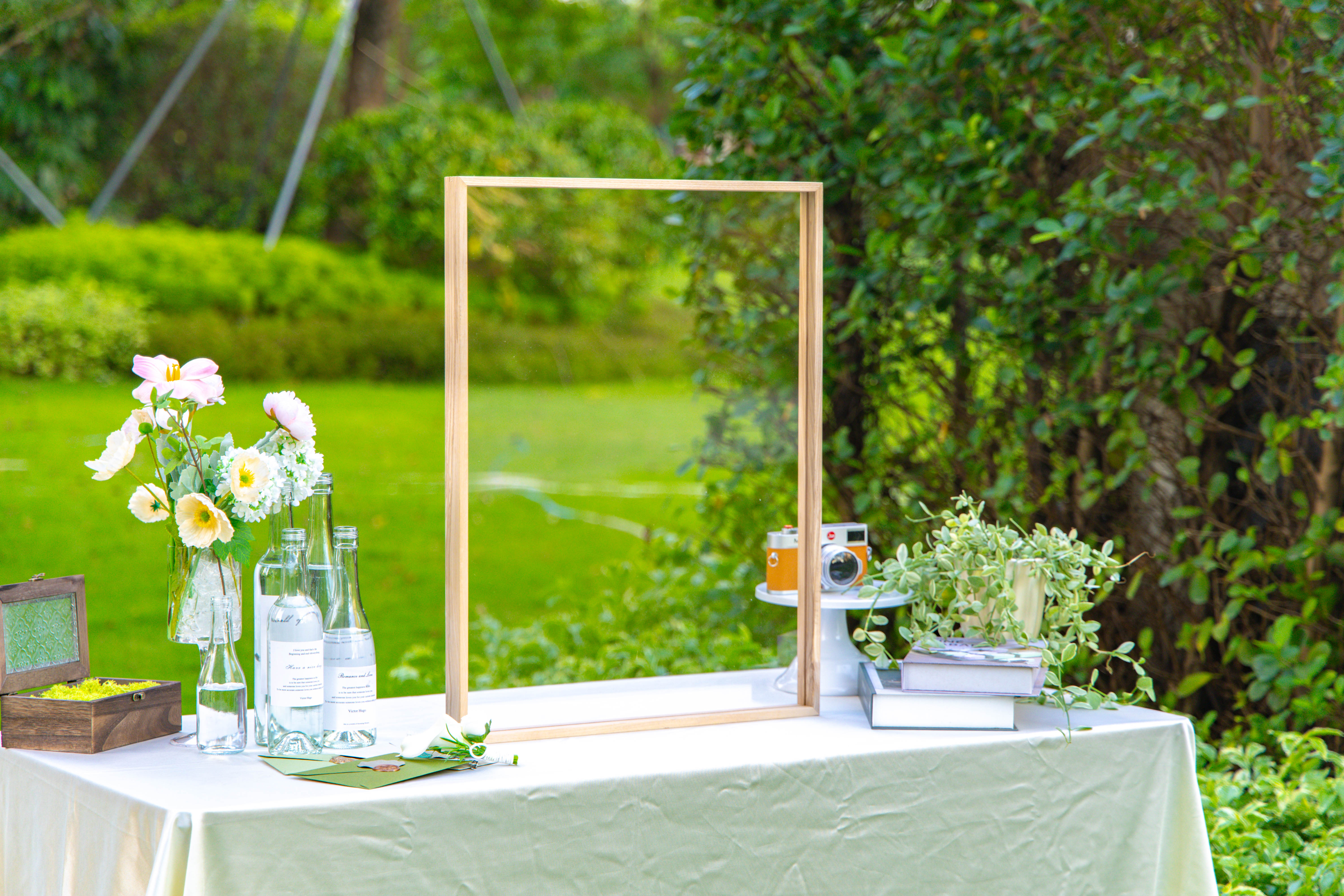 Customizable  NCYP Handmade 18x24" 20x24" Tabletop Wall Hanging Natural Wood Acrylic Artwork  Floating Frame - NCYPgarden