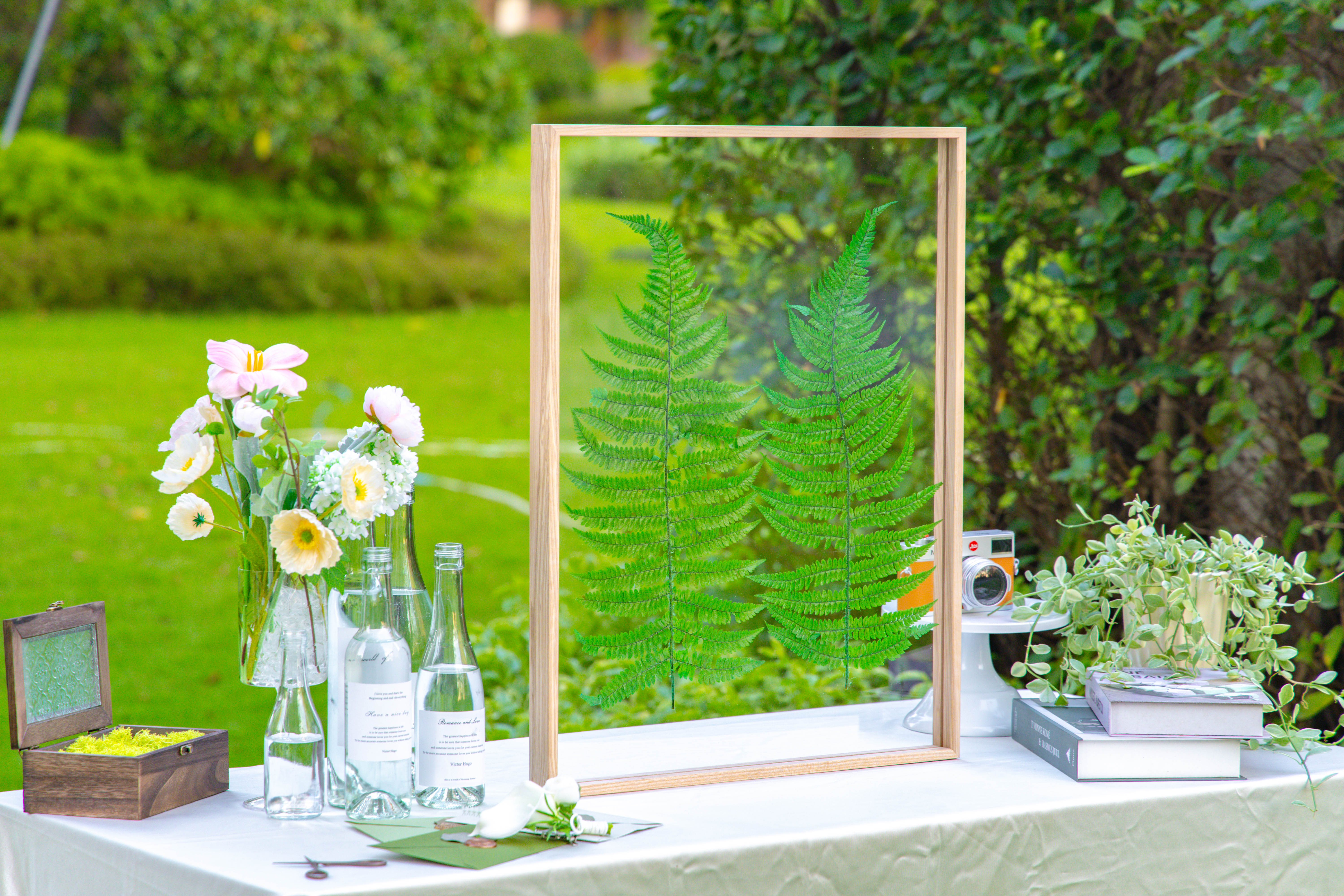 Customizable  NCYP Handmade 18x24" 20x24" Tabletop Wall Hanging Natural Wood Acrylic Artwork  Floating Frame - NCYPgarden