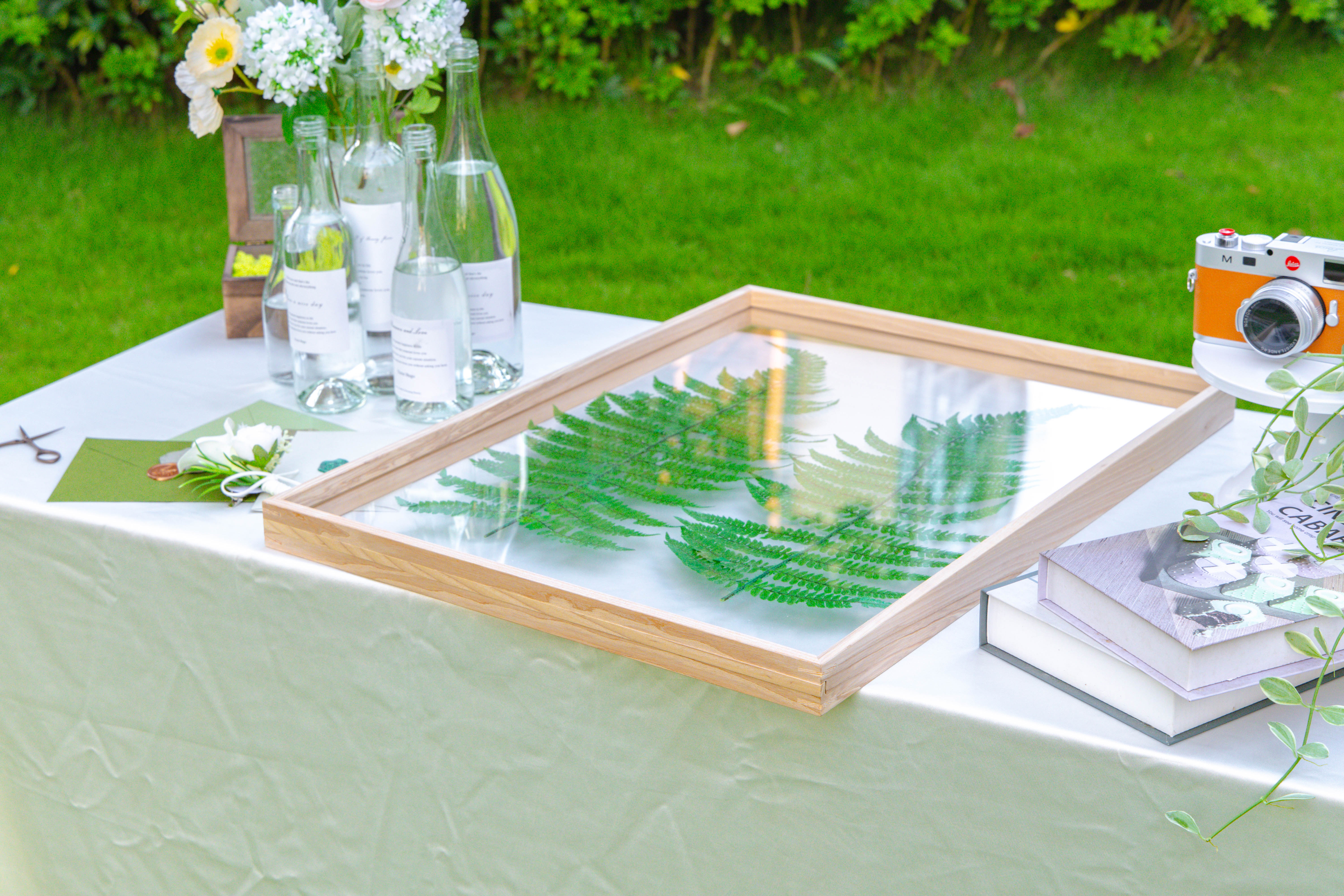 Customizable  NCYP Handmade 18x24" 20x24" Tabletop Wall Hanging Natural Wood Acrylic Artwork  Floating Frame - NCYPgarden