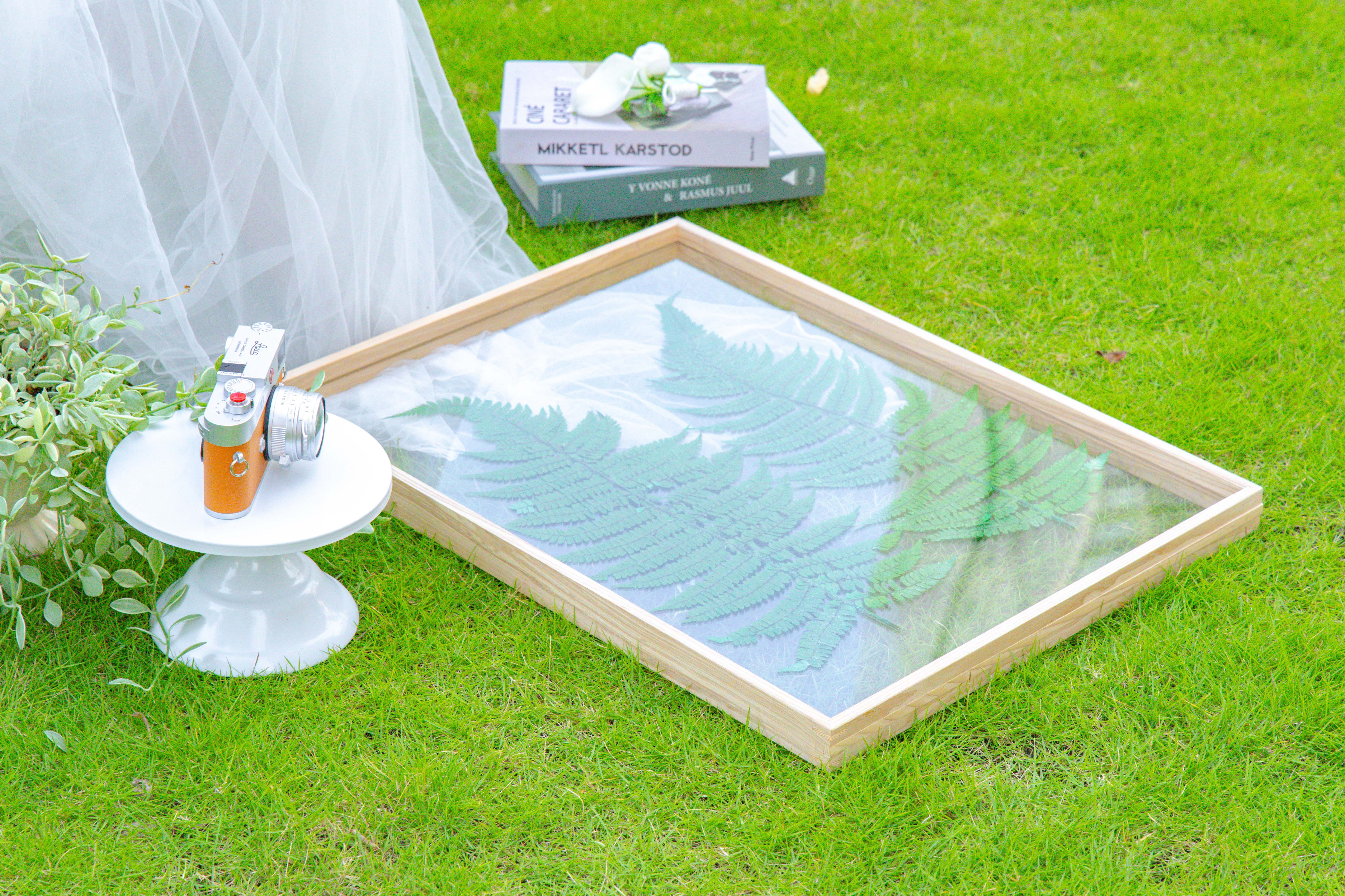 Customizable  NCYP Handmade 18x24" 20x24" Tabletop Wall Hanging Natural Wood Acrylic Artwork  Floating Frame - NCYPgarden