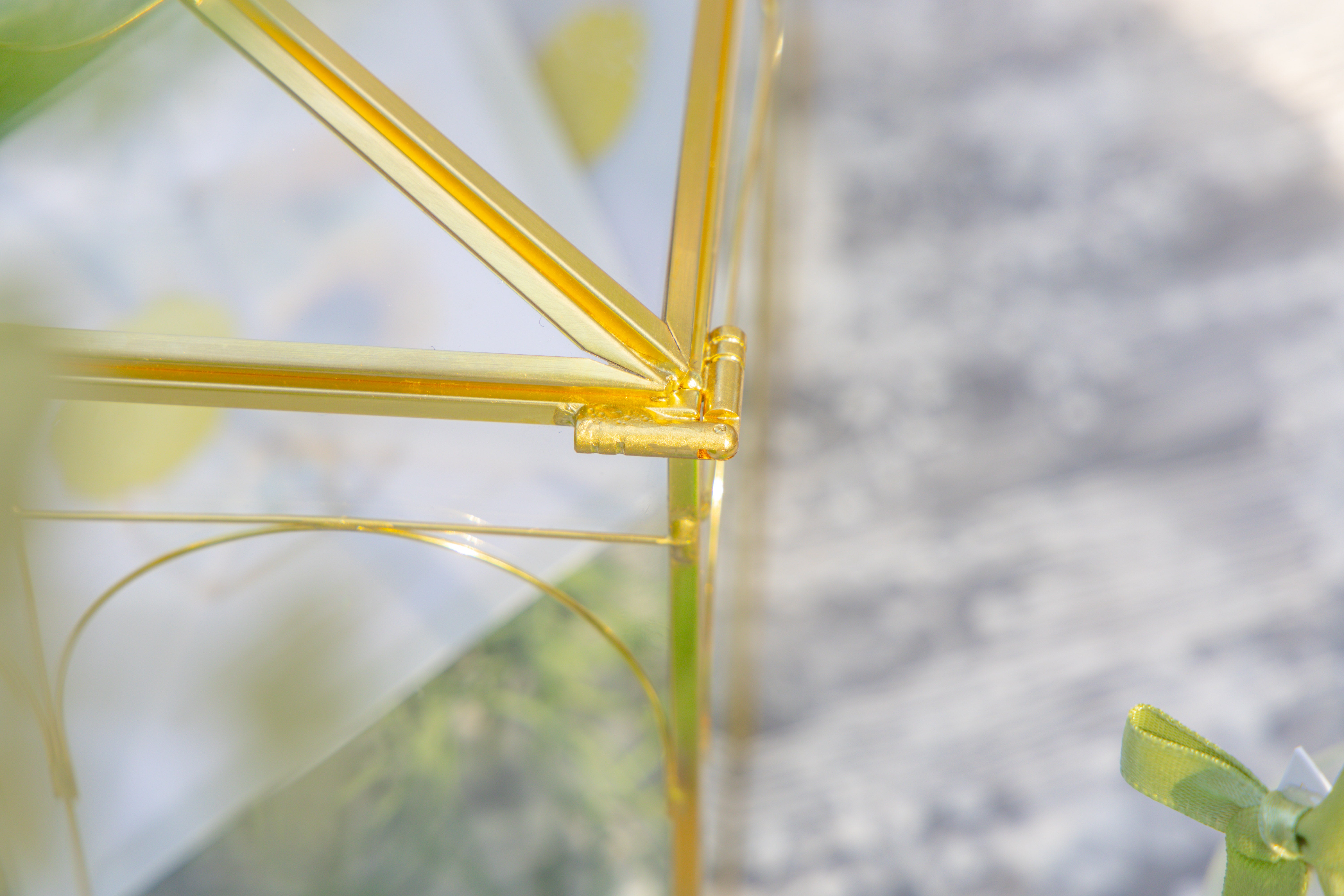 10.2" Handmade victorian Church  Gold Wedding Card Box with Slot and Lock - NCYPgarden