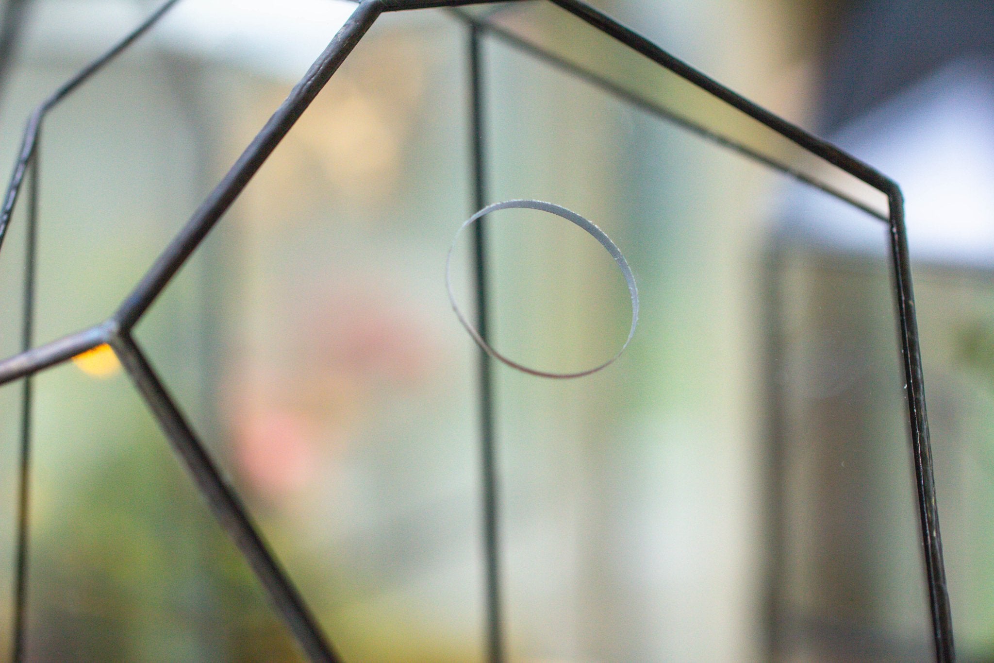 Large 2 - Part 18.9" tall Close Glass Terrarium for orchid, fern, moss, Watertight, with top hole - NCYPgarden