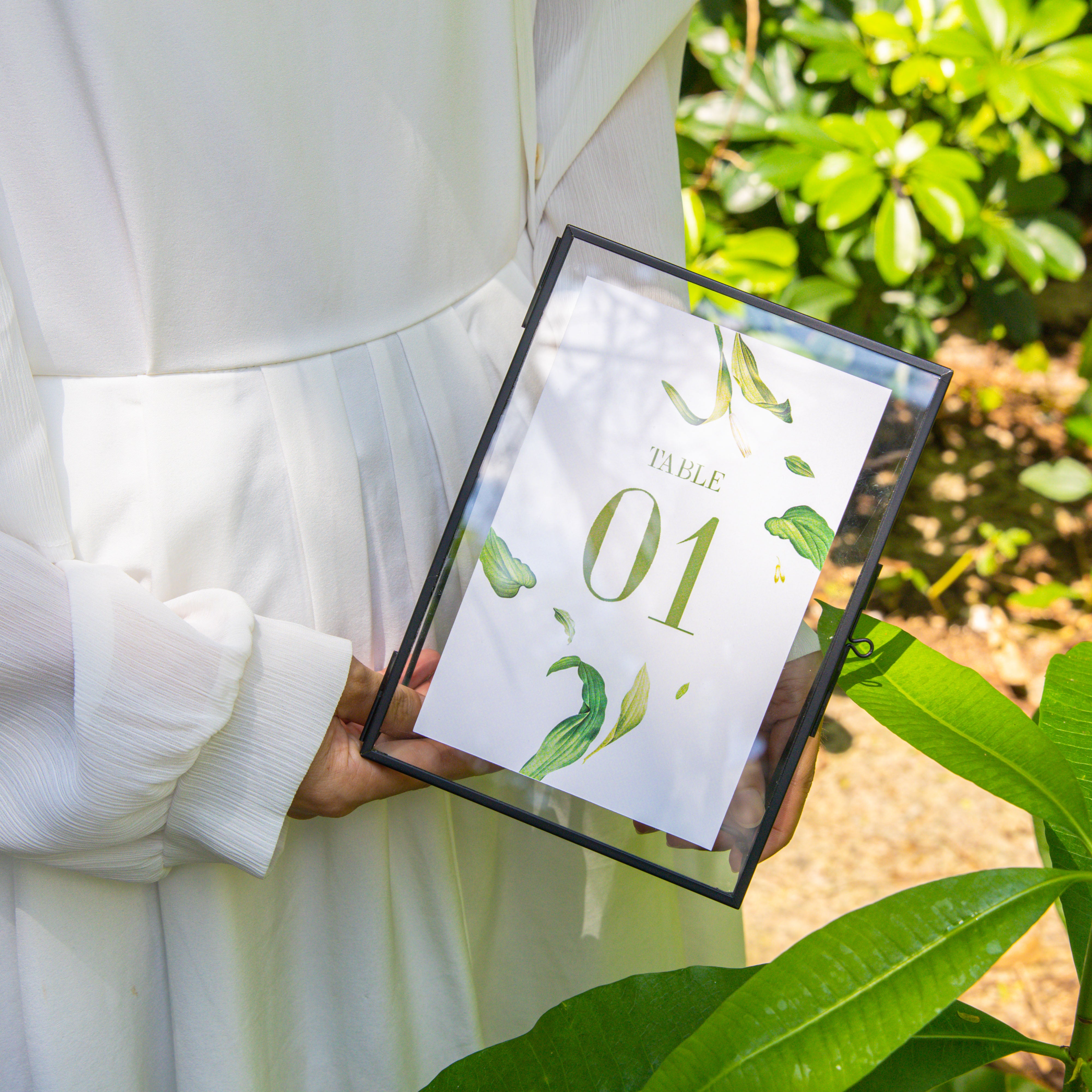 Modern Black Table Number Holder, 5X7'' Photo Picture Frame, for Outdoor Garden Wedding, Bridal Shower - NCYPgarden