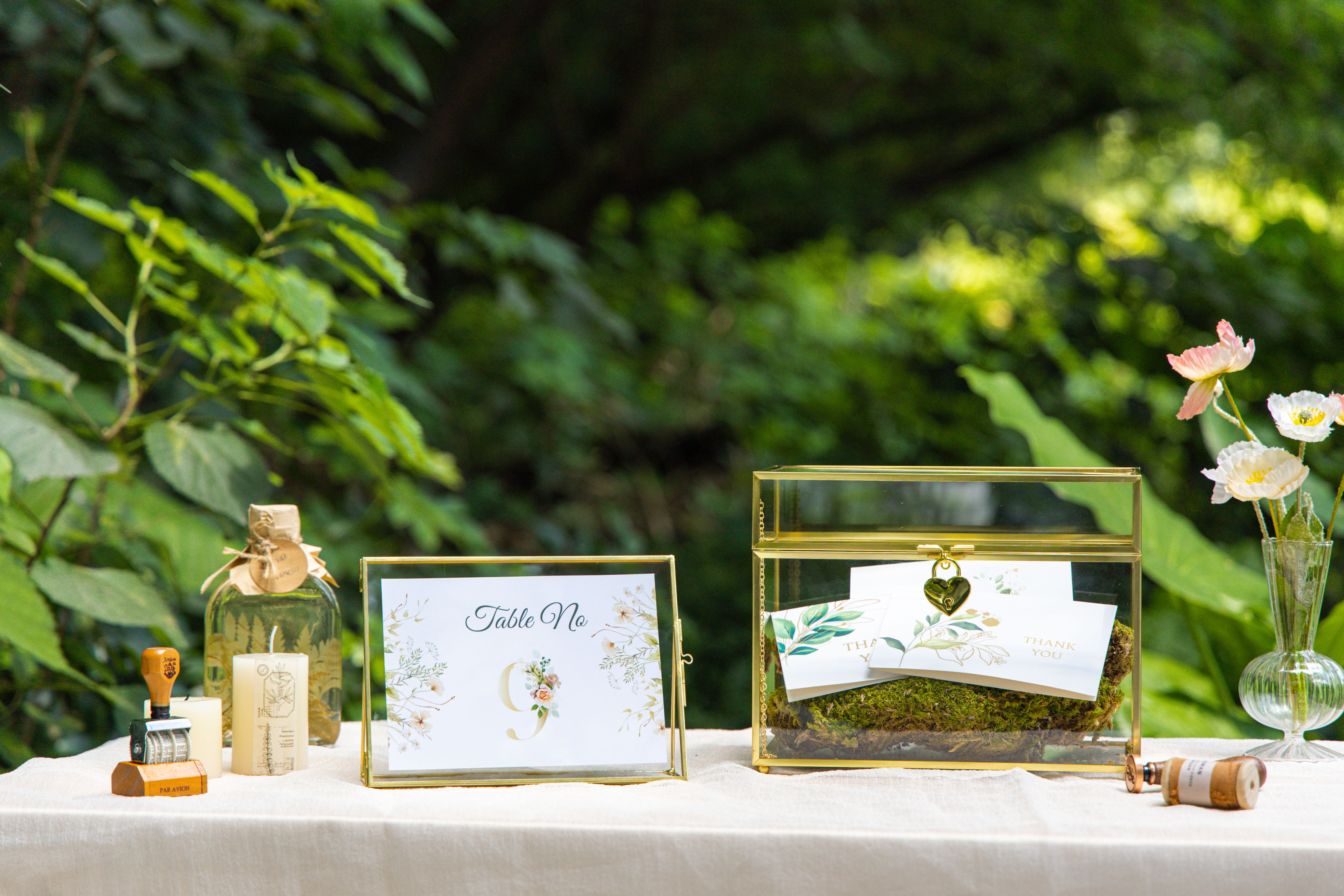 Gold Table Number Holder, 8''x6'' Wedding Photo Picture Frame, for Outdoor Garden Wedding, Bridal Shower - NCYPgarden