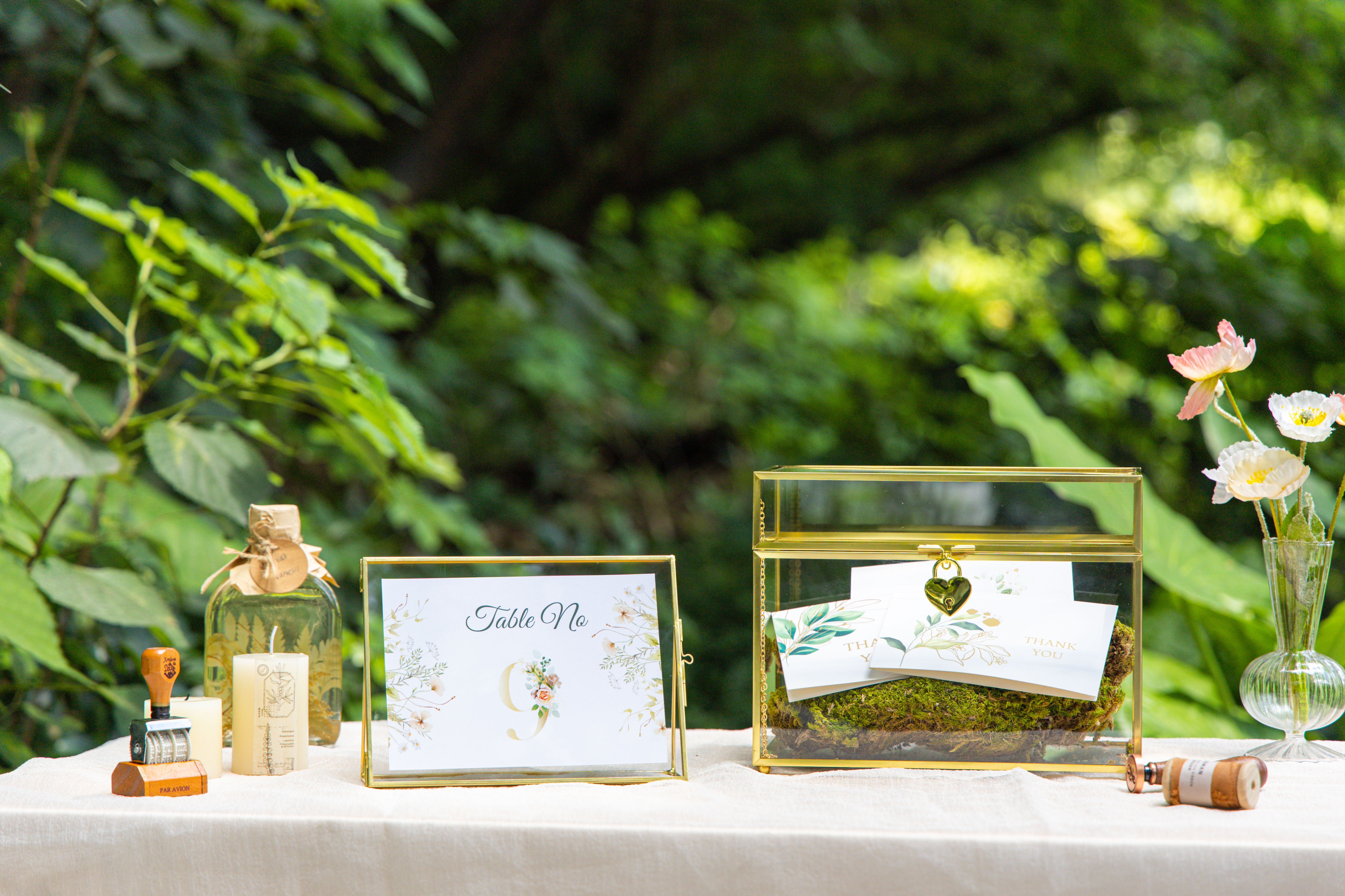 Gold Table Number Holder, 8''x6'' Wedding Photo Picture Frame, for Outdoor Garden Wedding, Bridal Shower - NCYPgarden
