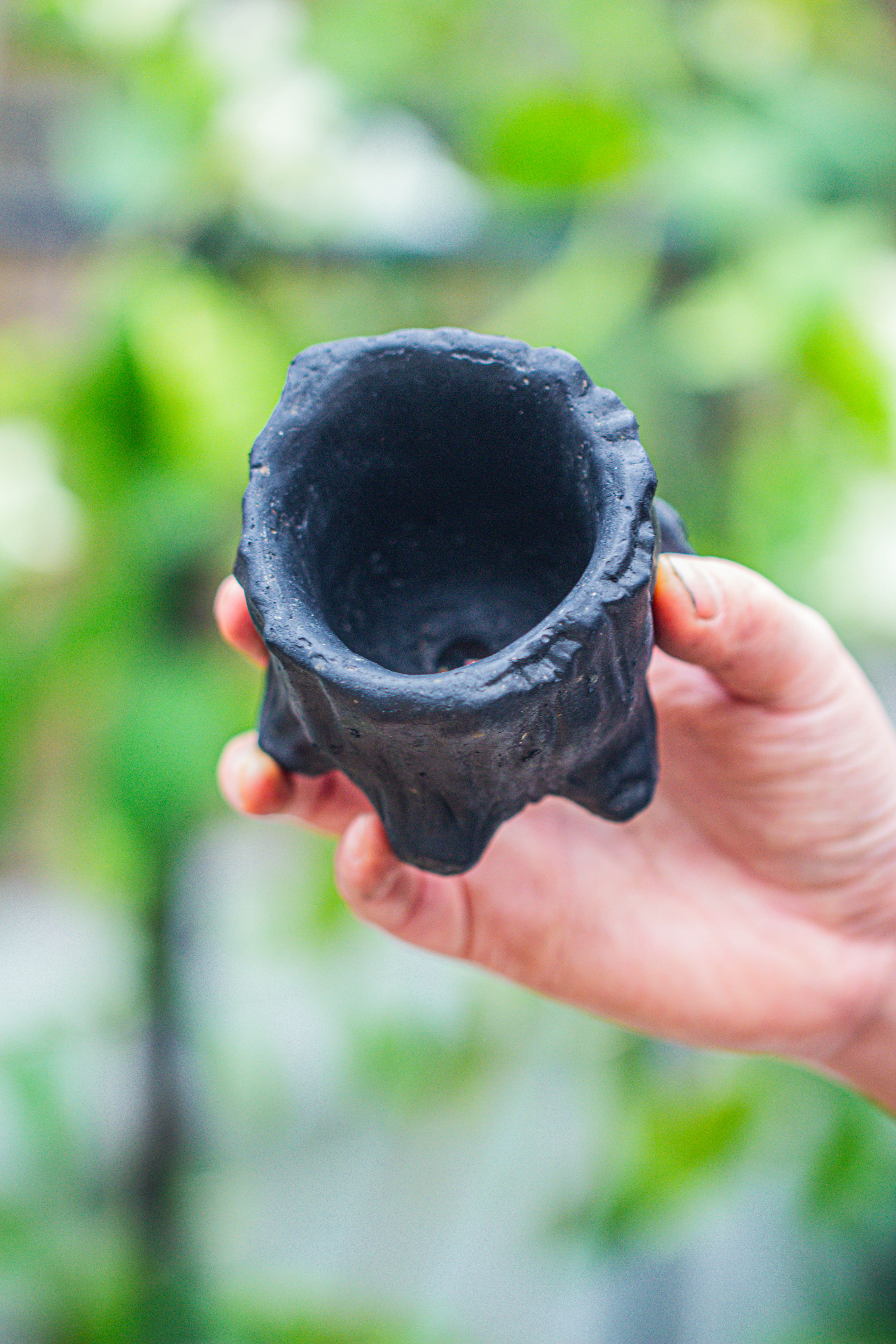 small black tree stump like planter, for terrarium, microlandscape - NCYPgarden