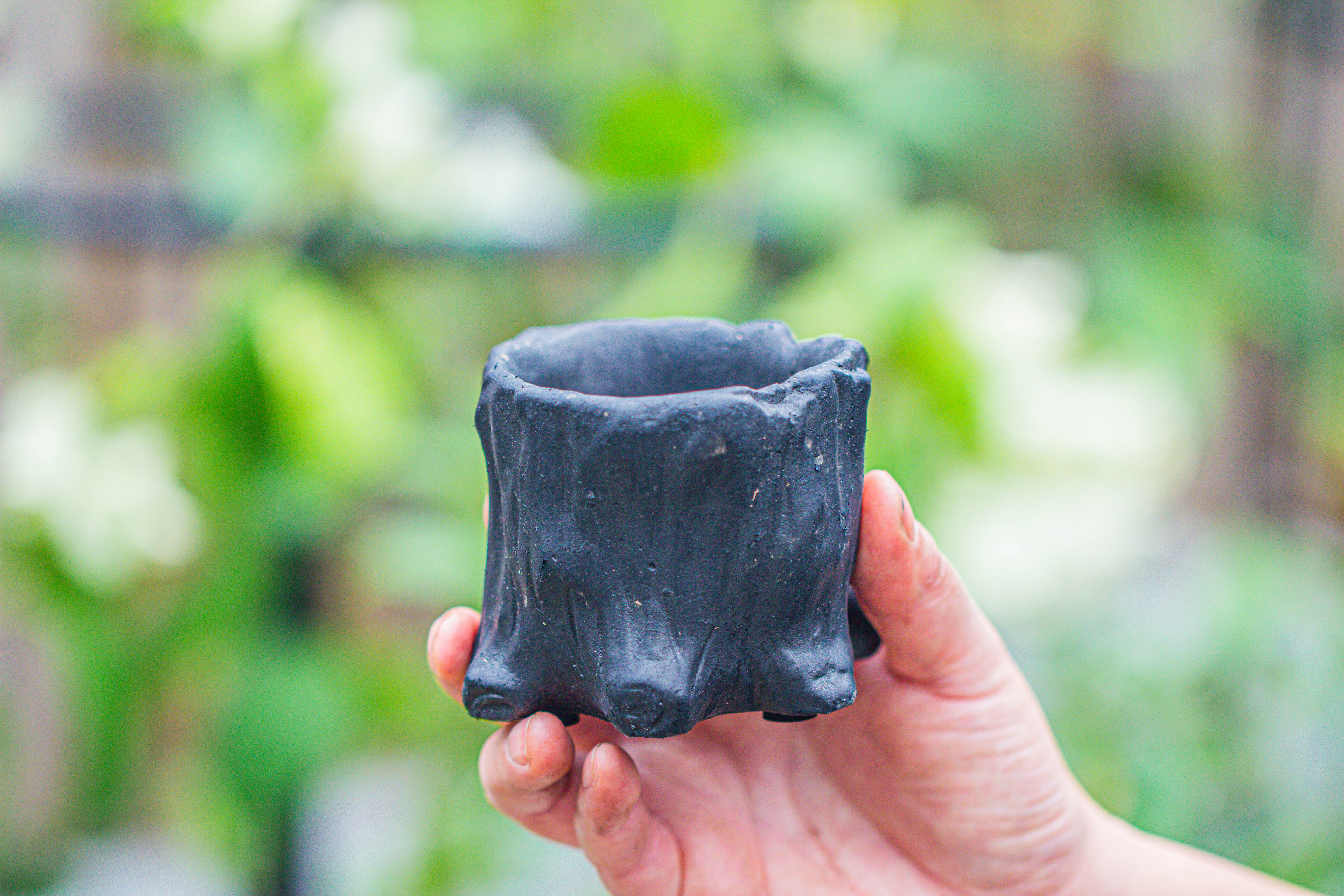 small black tree stump like planter, for terrarium, microlandscape - NCYPgarden