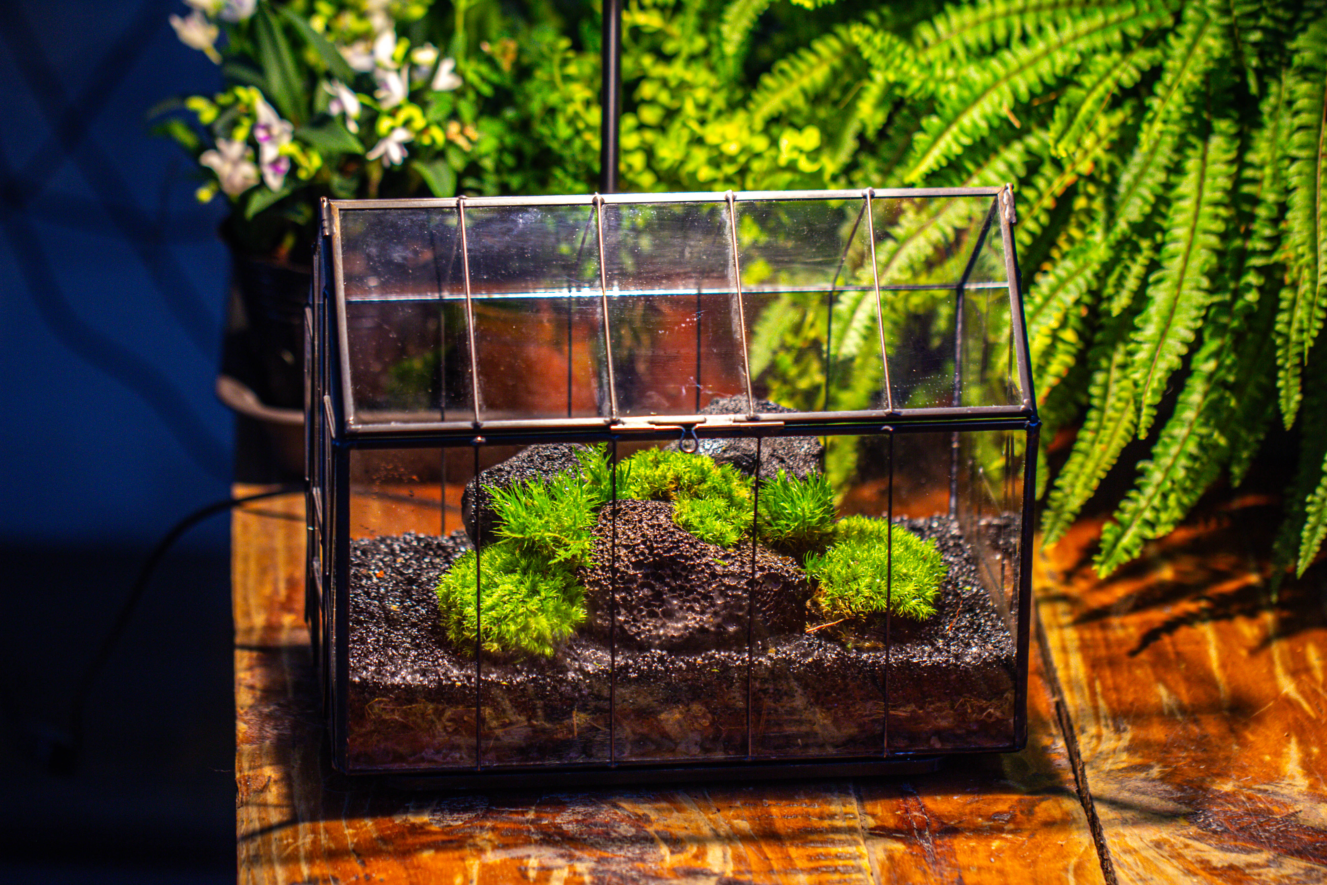 房子上开门 谷仓 黑火山岩 - NCYPgarden