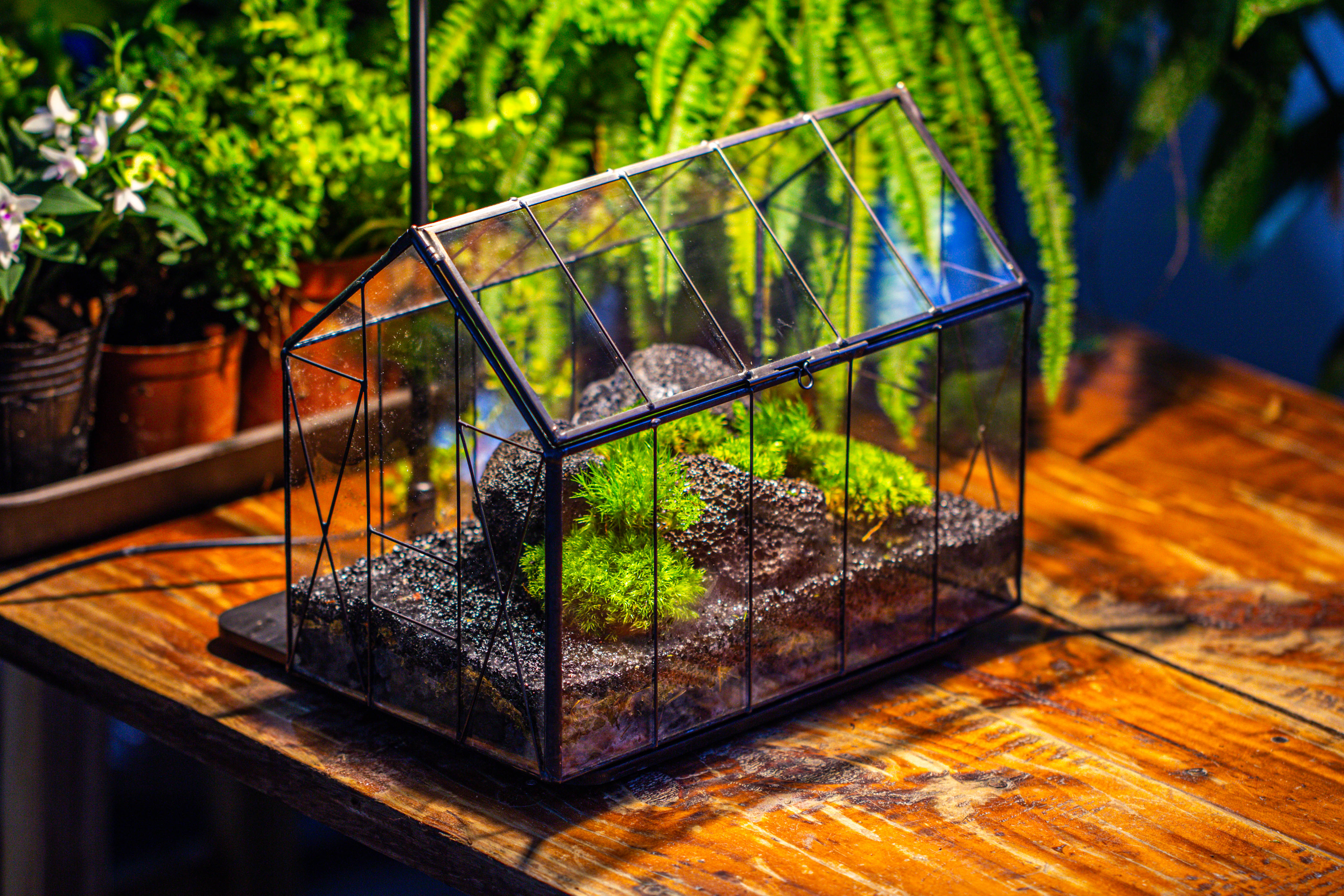 房子上开门 谷仓 黑火山岩 - NCYPgarden