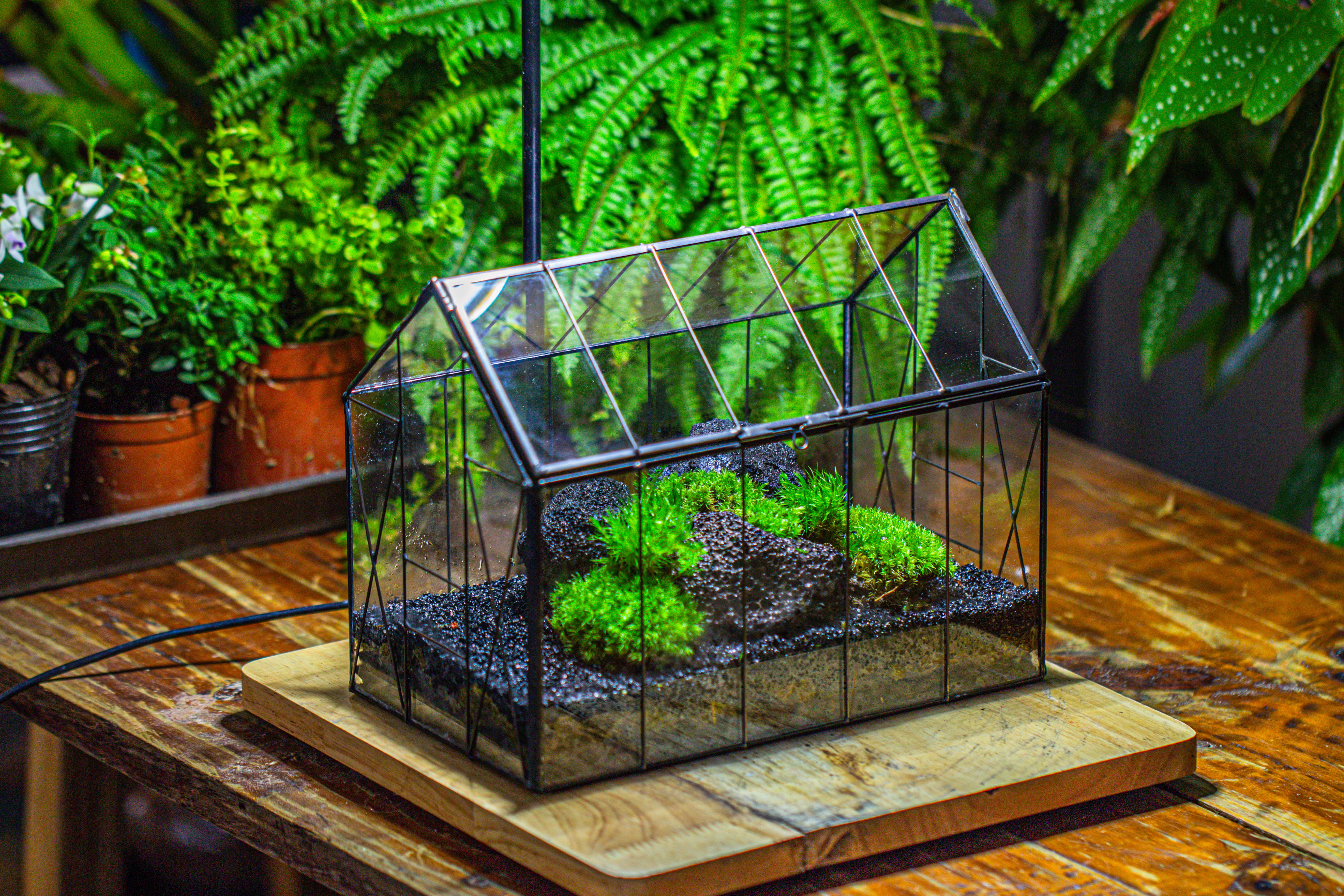 房子上开门 谷仓 黑火山岩 - NCYPgarden