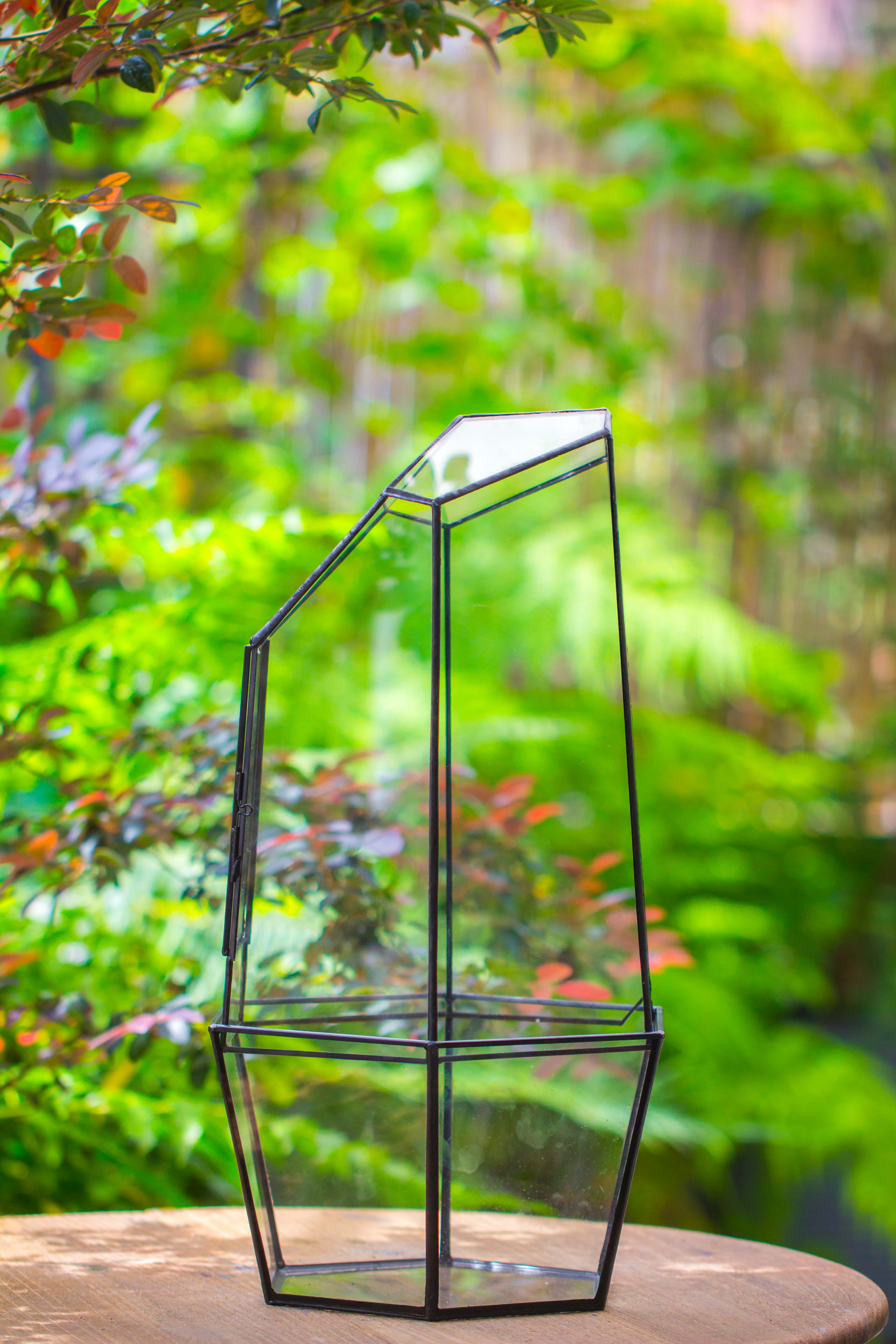 Large 2-Part 18.9" tall Close Glass Terrarium for orchid, fern, moss, Watertight - NCYPgarden
