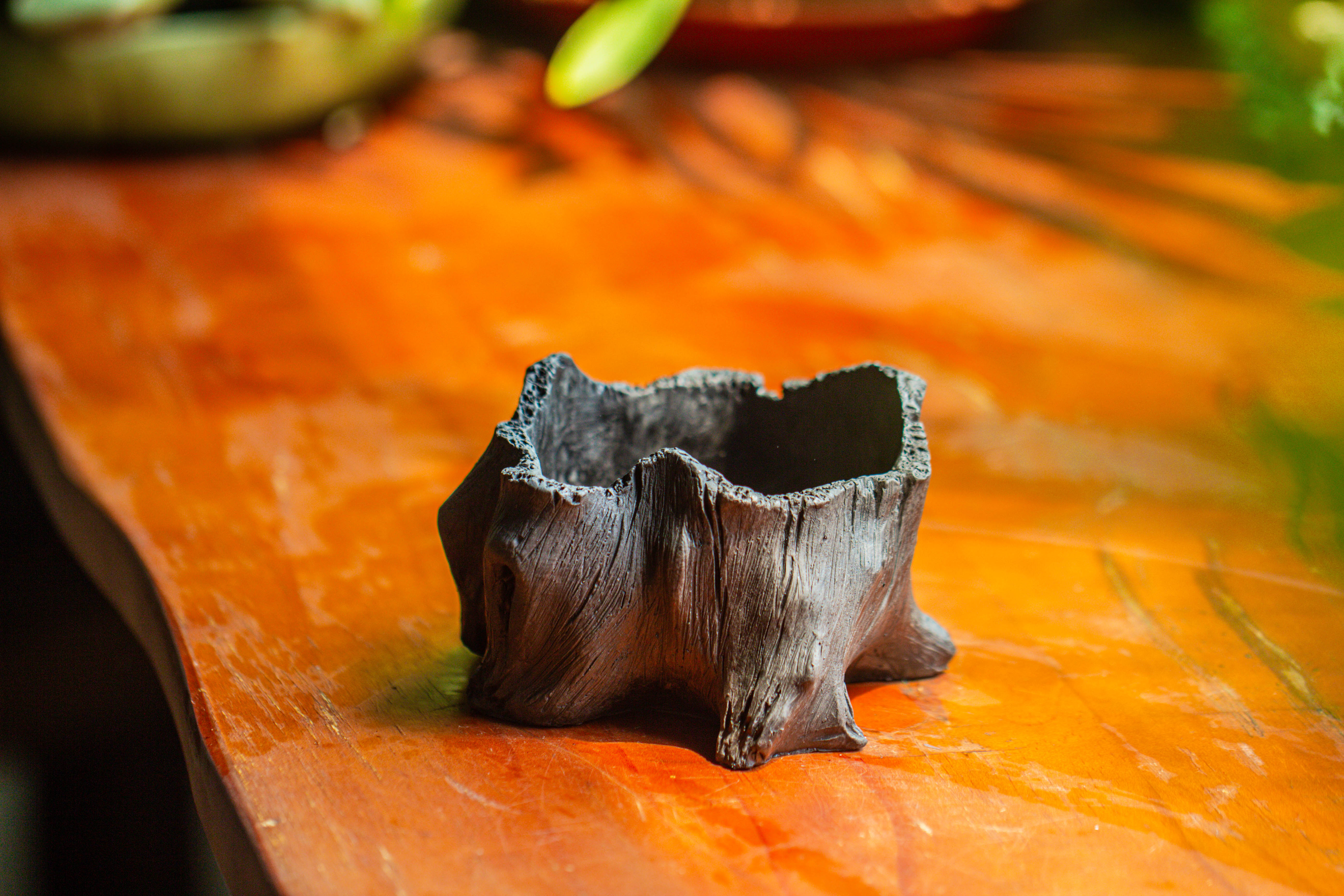 small black tree stump like planter, for terrarium, microlandscape - NCYPgarden