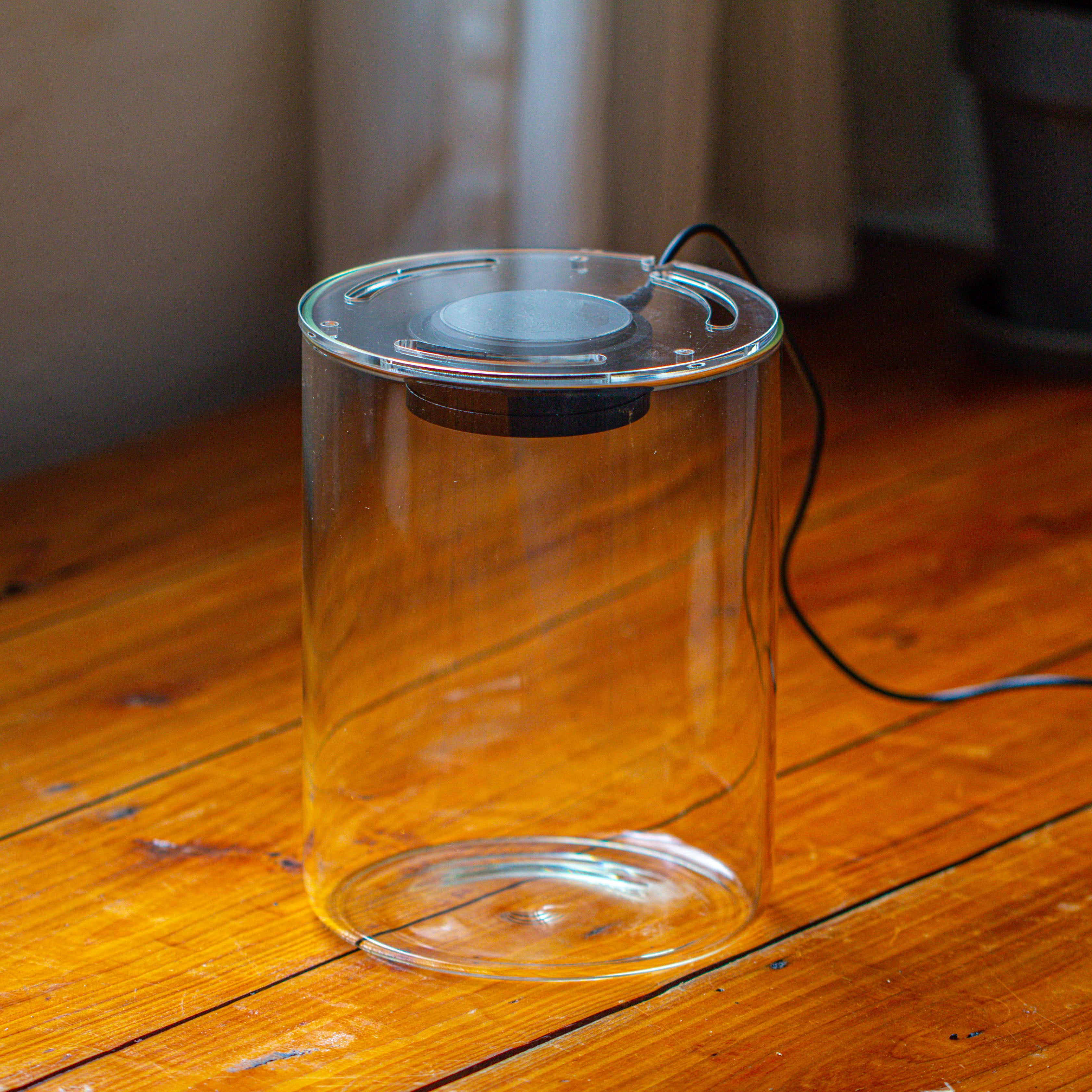 Small Cylinder Terrarium with LED Grow Lamp, Acrylic Lid Set for Bog, Carnivorous plants-15x20cm - NCYPgarden