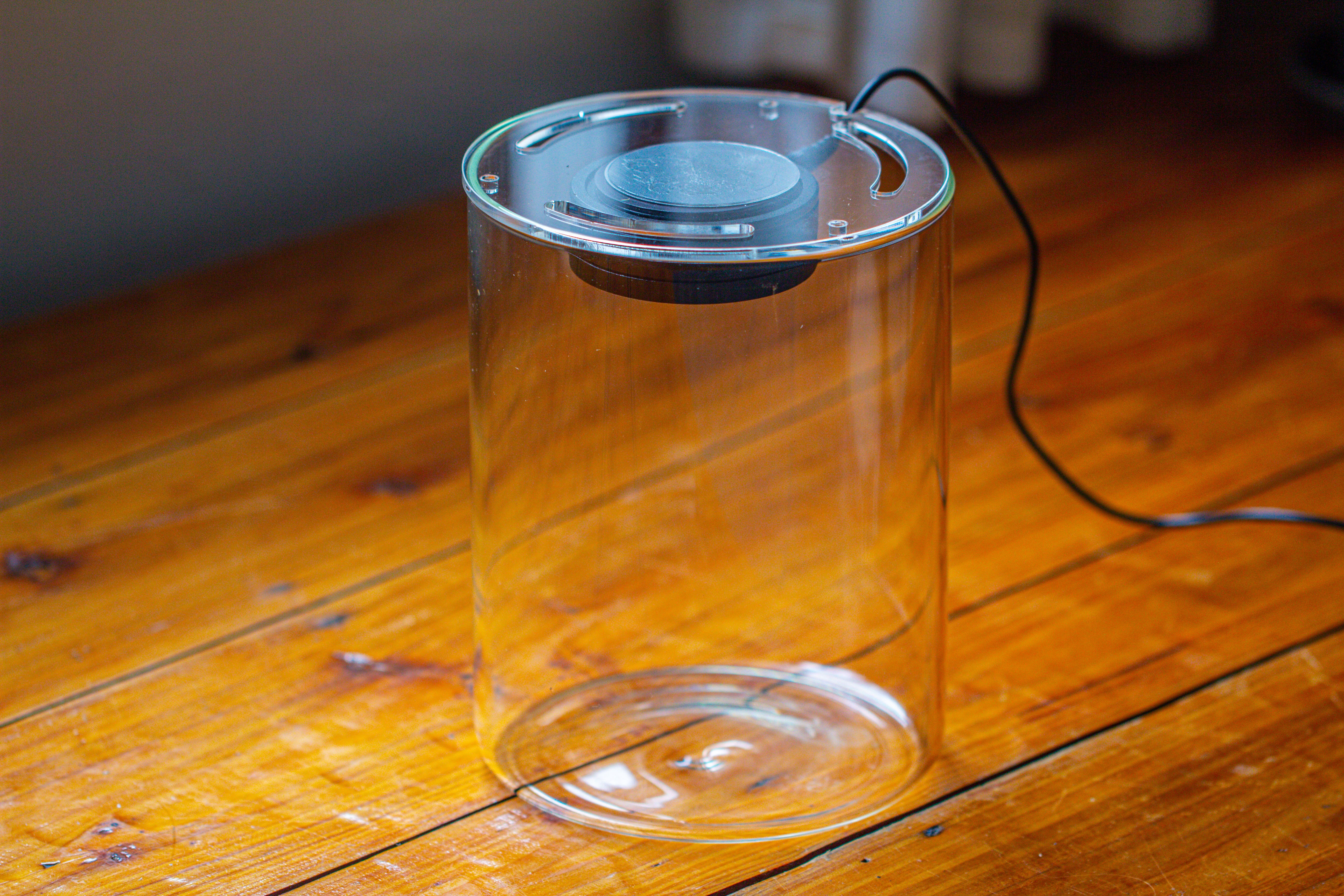 Small Cylinder Terrarium with LED Grow Lamp, Acrylic Lid Set for Bog, Carnivorous plants-15x20cm - NCYPgarden