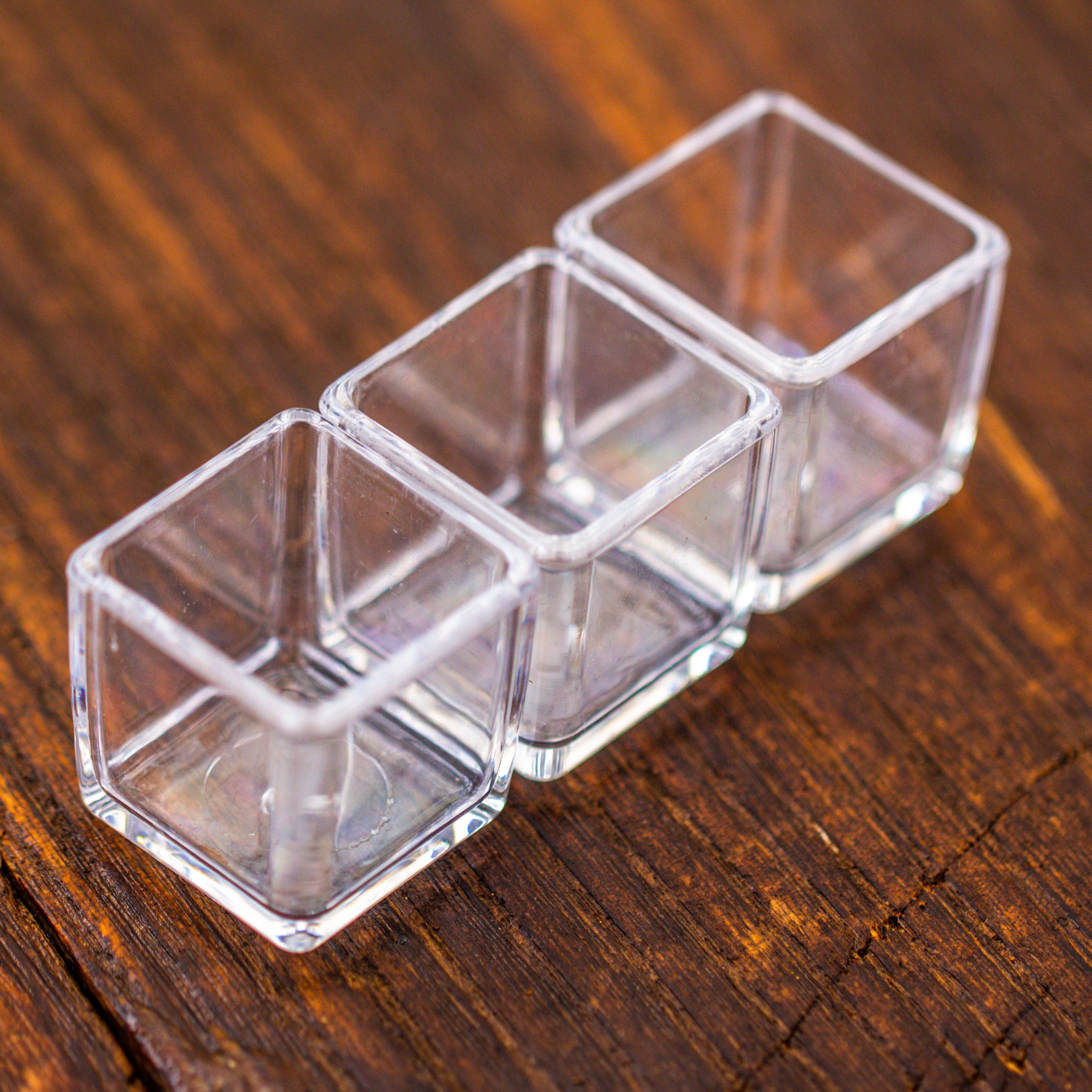 40 units Mini Acrylic Square Pot for Moss -3cm / 1.2" side length - NCYPgarden