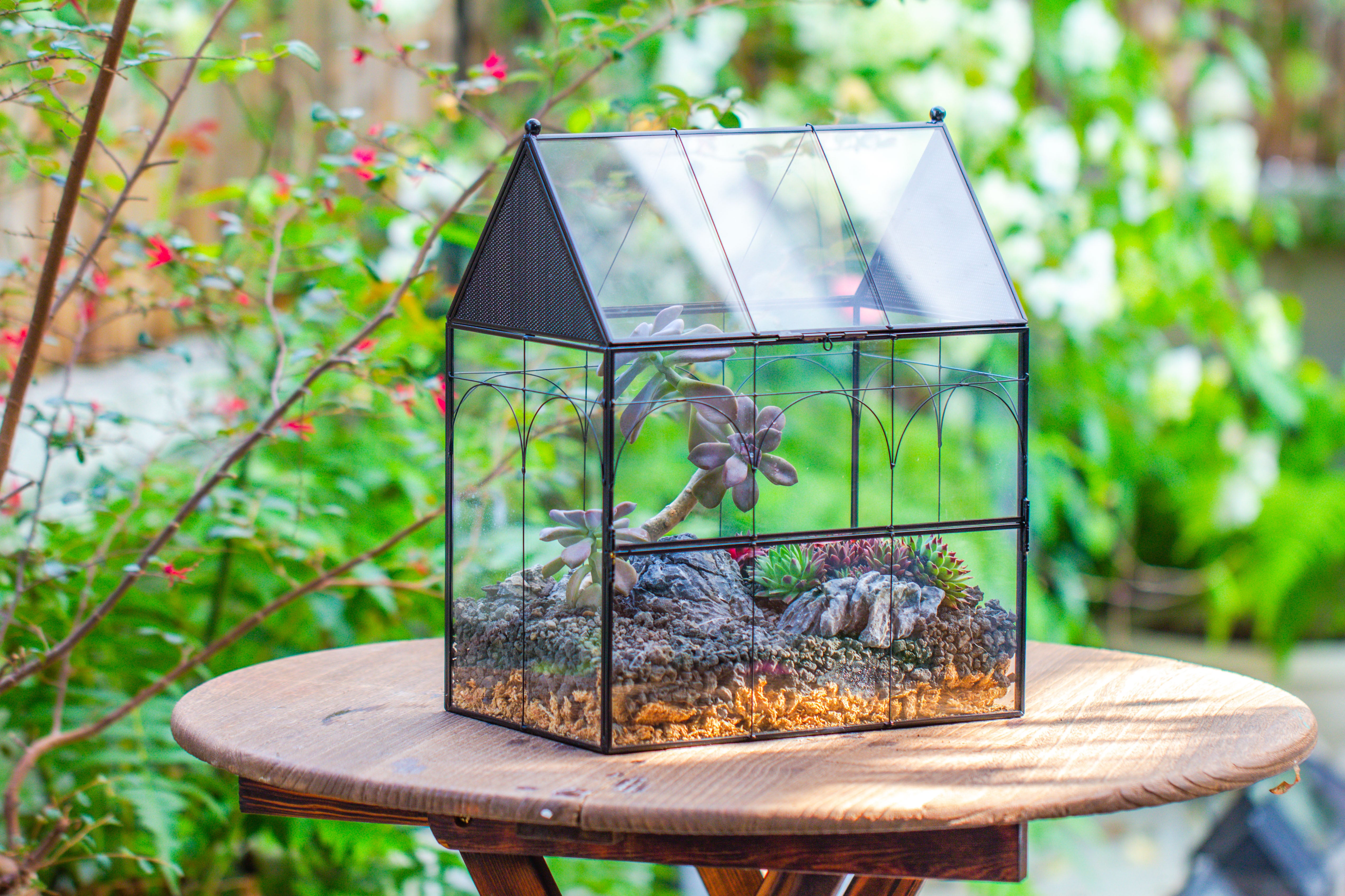 Large Vintage House Shape Insect Terrarium with Vent for Tarantulas, Mantis, Stick Insects -13" - NCYPgarden