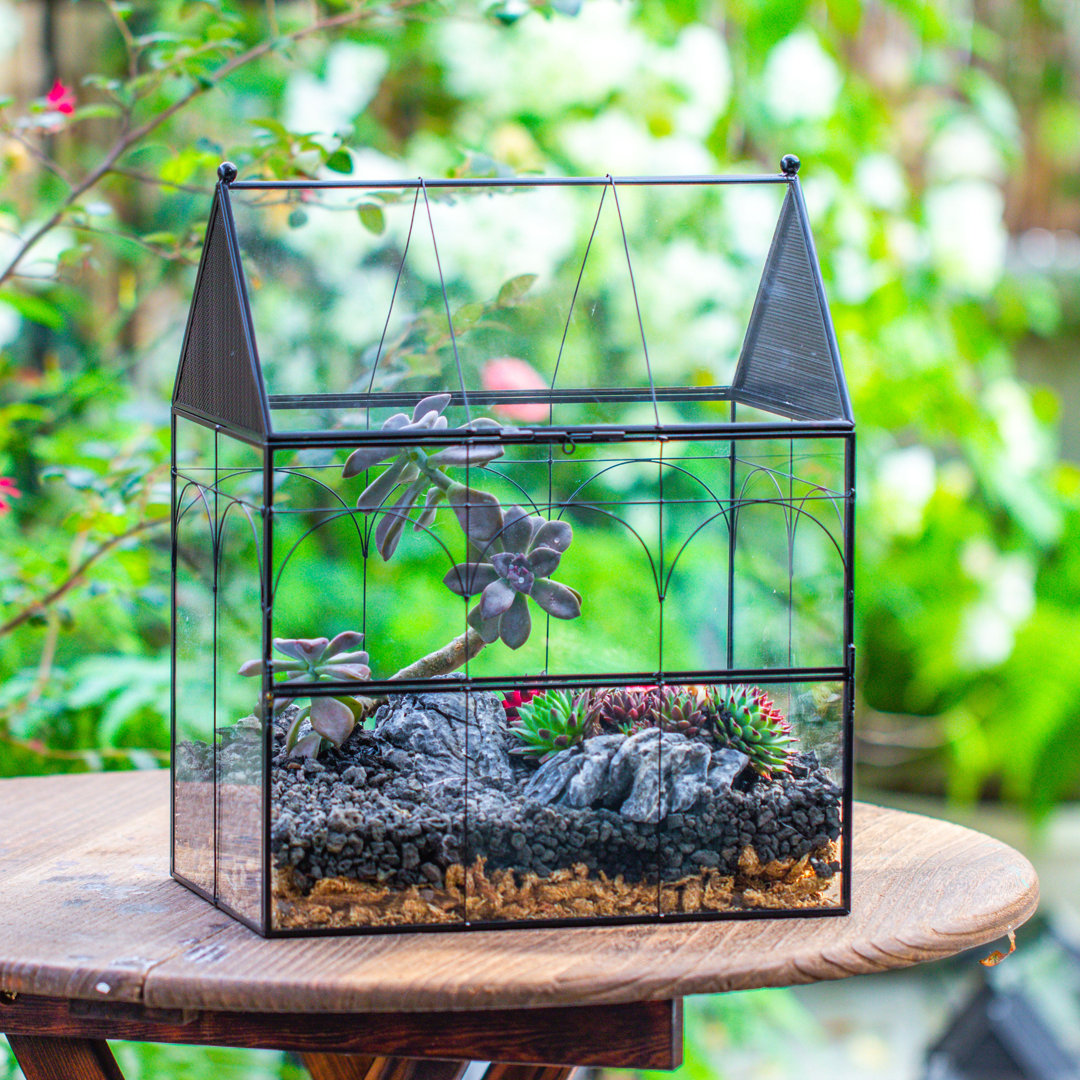 Large Vintage House Shape Insect Terrarium with Vent for Tarantulas, Mantis, Stick Insects -13" - NCYPgarden