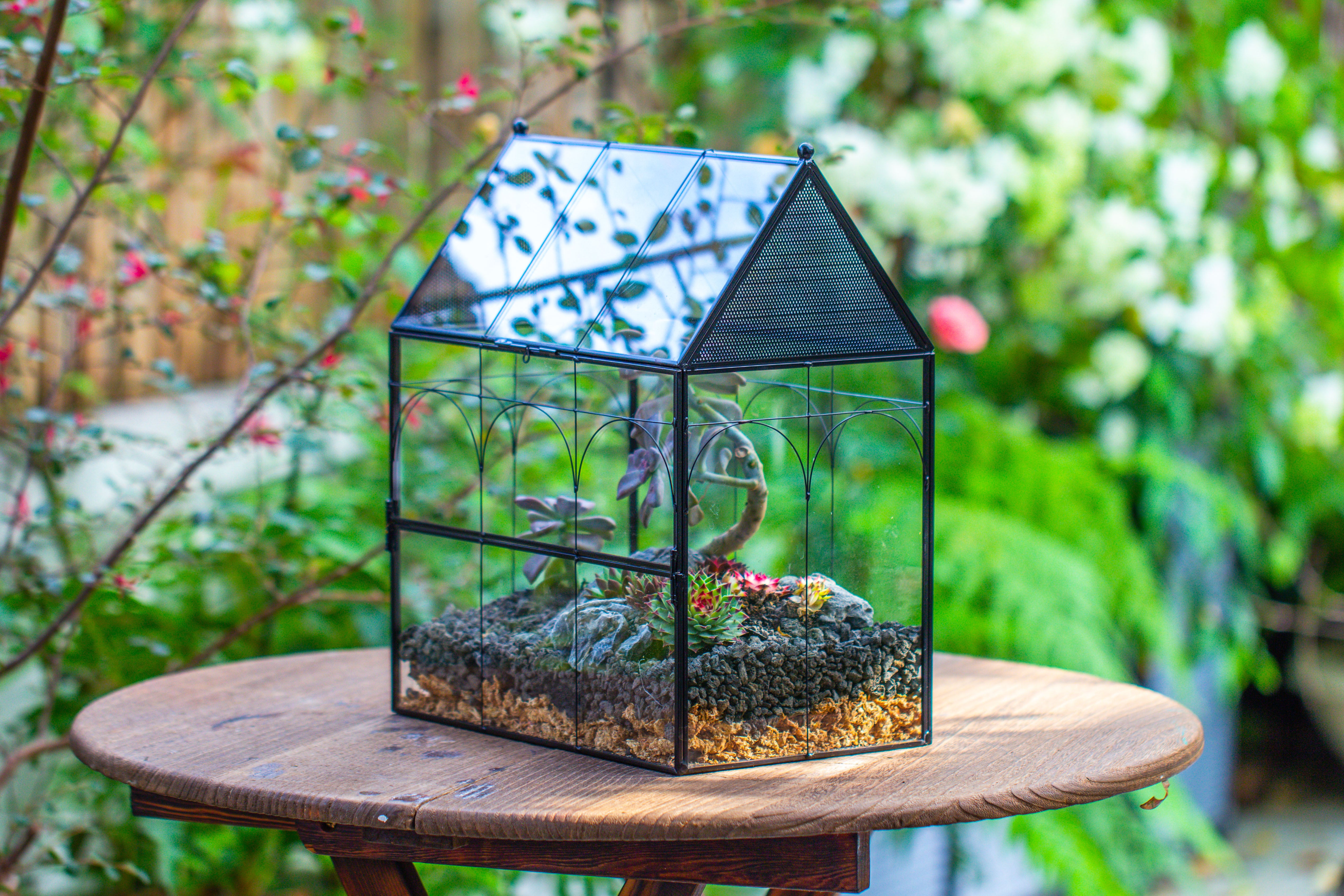 Large Vintage House Shape Insect Terrarium with Vent for Tarantulas, Mantis, Stick Insects -13" - NCYPgarden