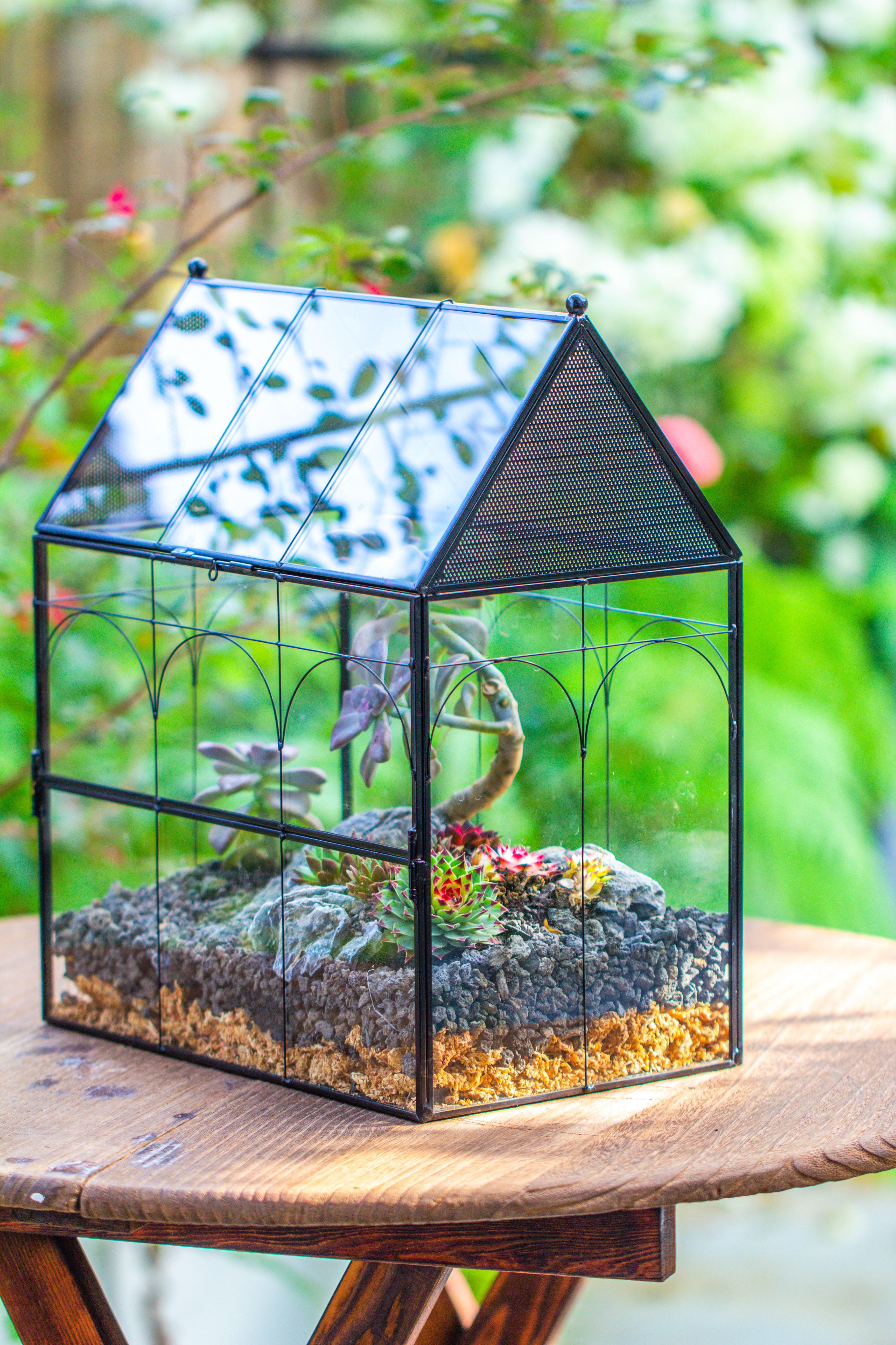 Large Vintage House Shape Insect Terrarium with Vent for Tarantulas, Mantis, Stick Insects -13" - NCYPgarden