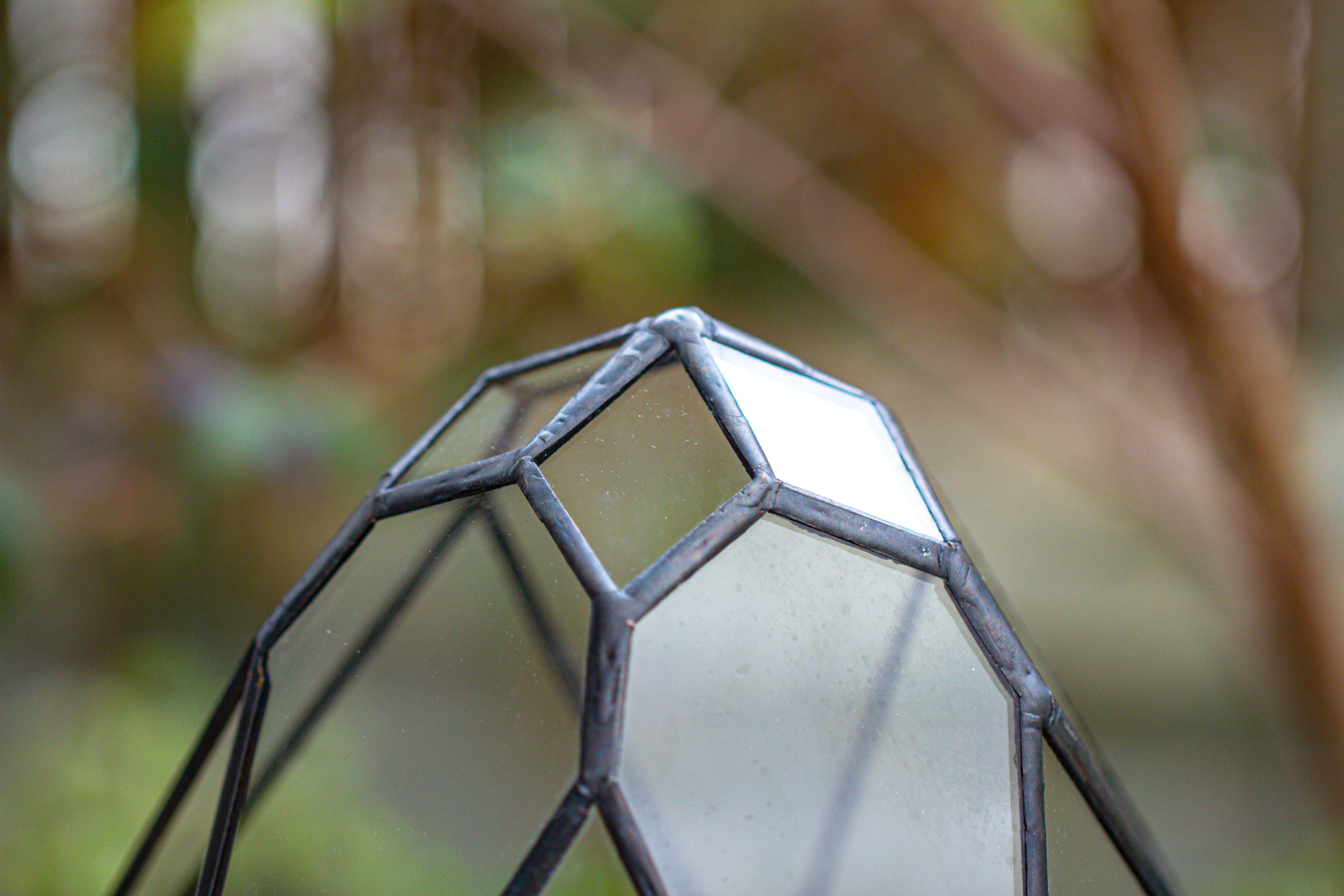 Propagation Station 13" Large Teardrop Geometric Terrarium, Close, with door - NCYPgarden