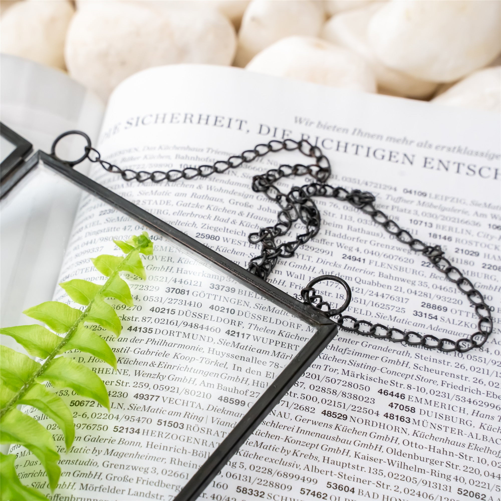 Hanging 4x9 inches Black Long Herbarium Painted brass Glass Frame for Pressed Flowers Dried Flowers - NCYPgarden