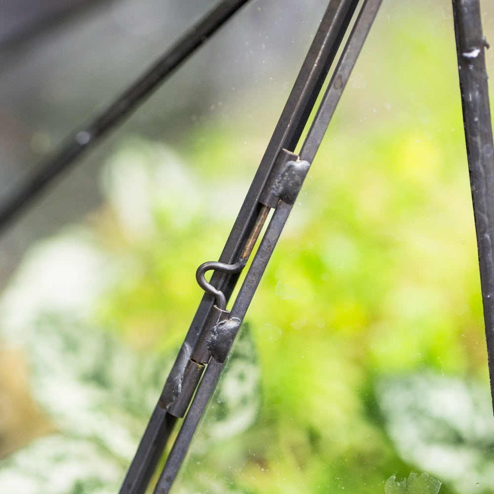 Handmade Diamond Black Glass Geometric Terrarium with Door for Succulents Moss Airplants - NCYPgarden